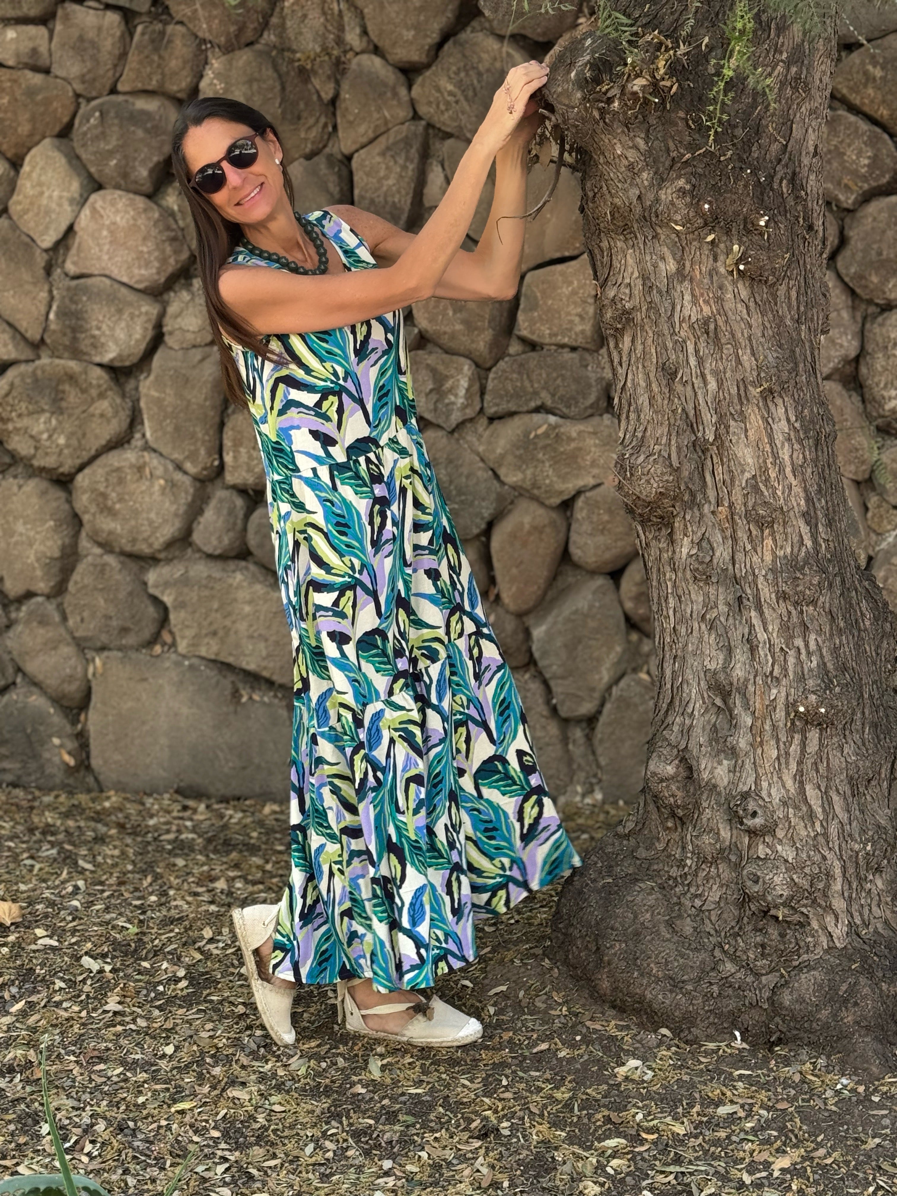 VESTIDO ISA ESTAMPADO PETRÓLEO