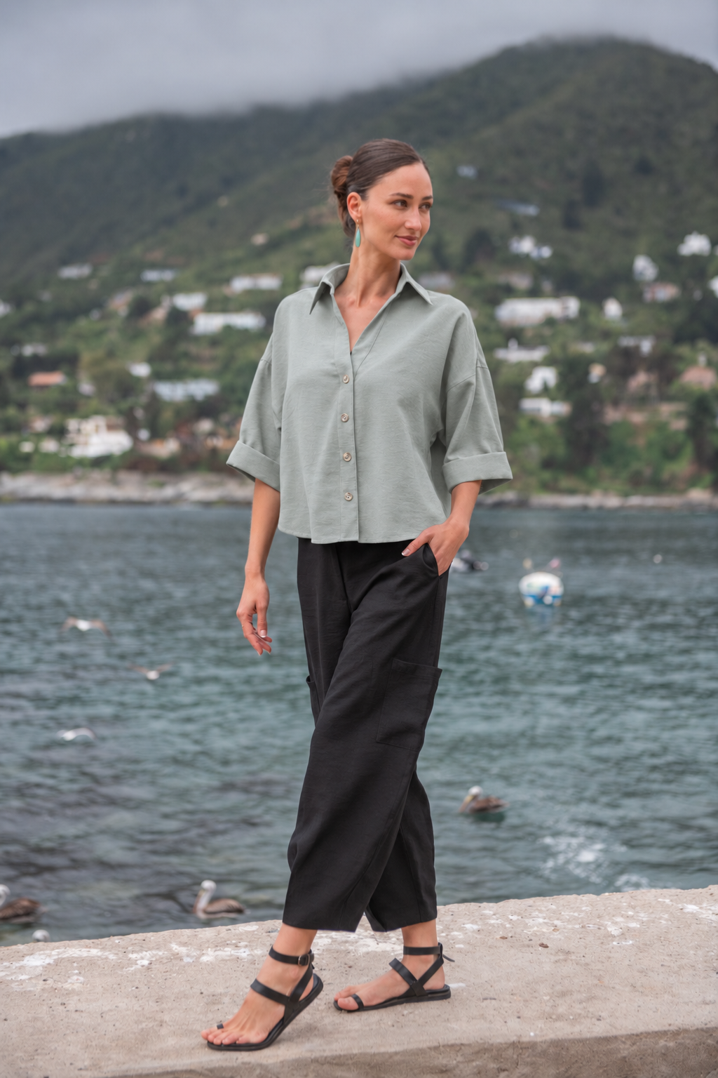BLUSA JAPONESA OLIVA