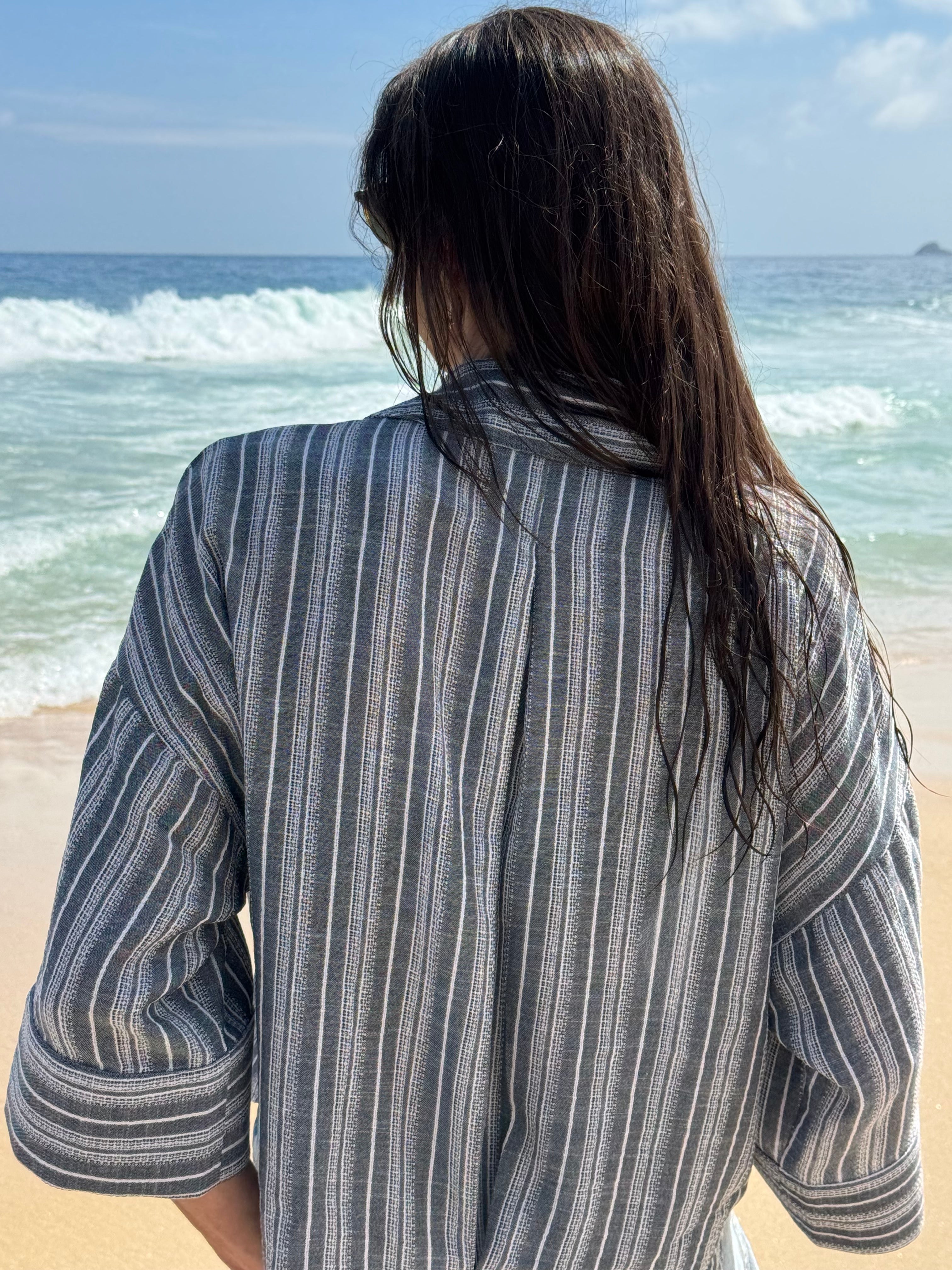 BLUSA SARA RAYADA NEGRA