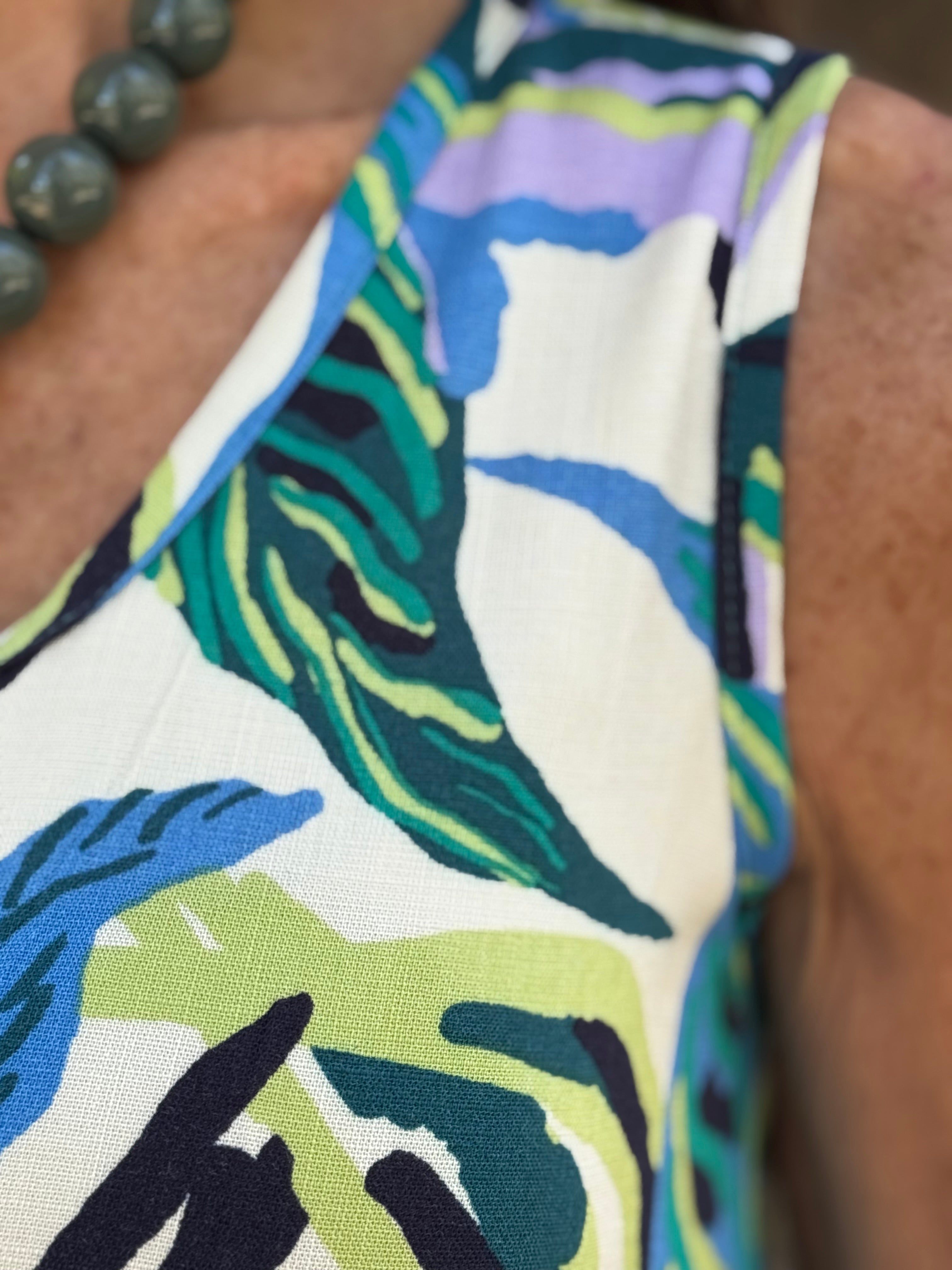 VESTIDO ISA ESTAMPADO PETRÓLEO