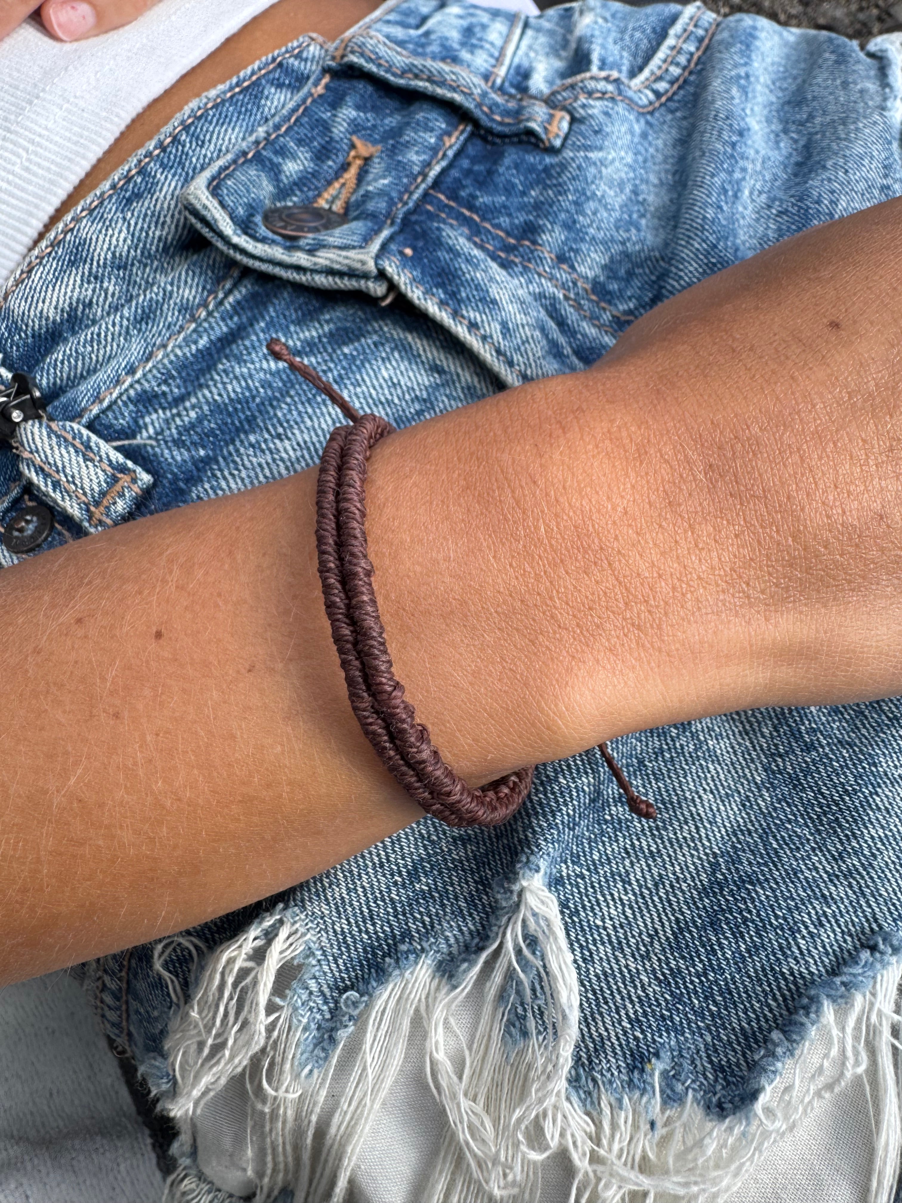 PULSERA MACRAME CAFÉ