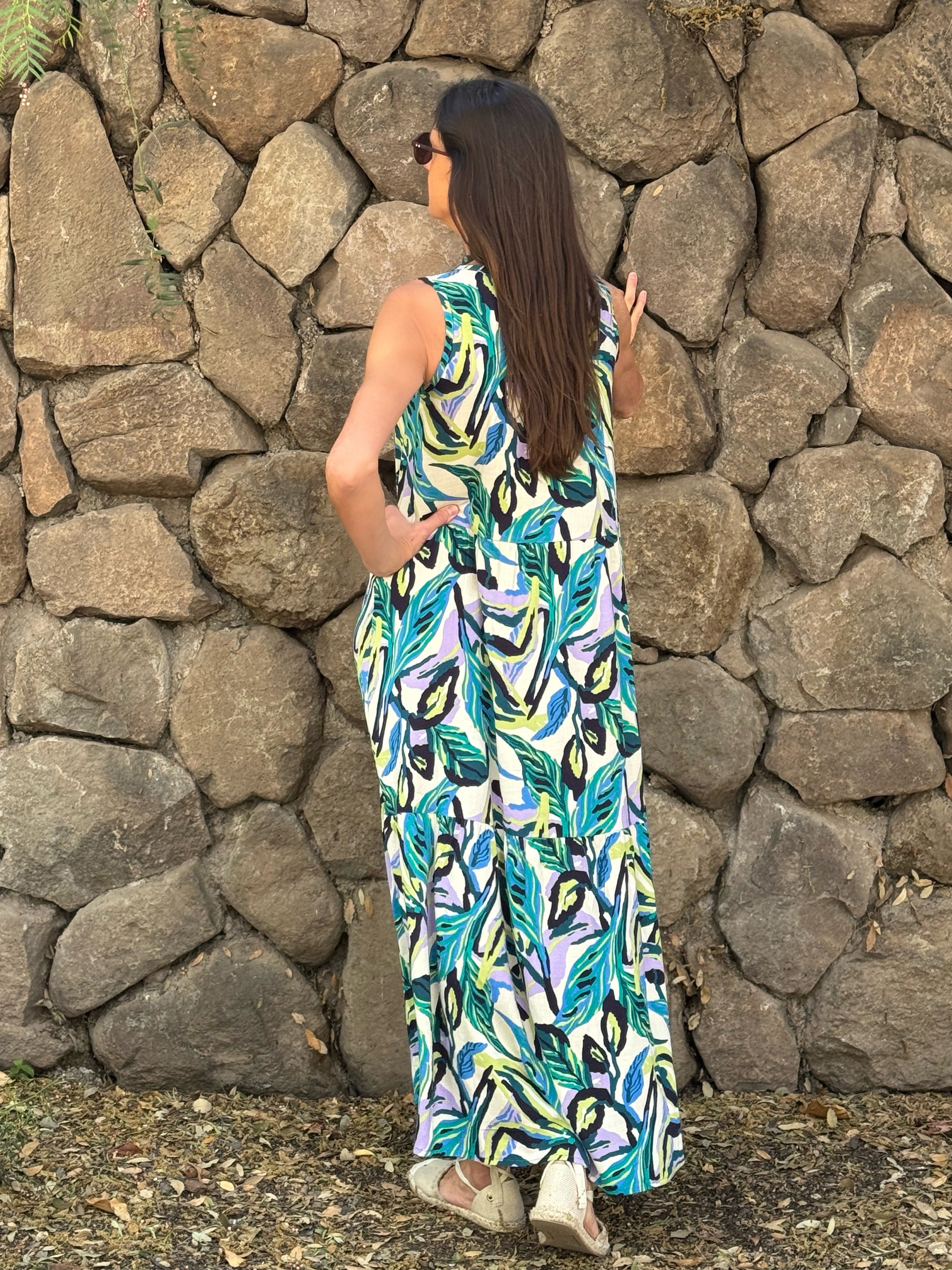 VESTIDO ISA ESTAMPADO PETRÓLEO