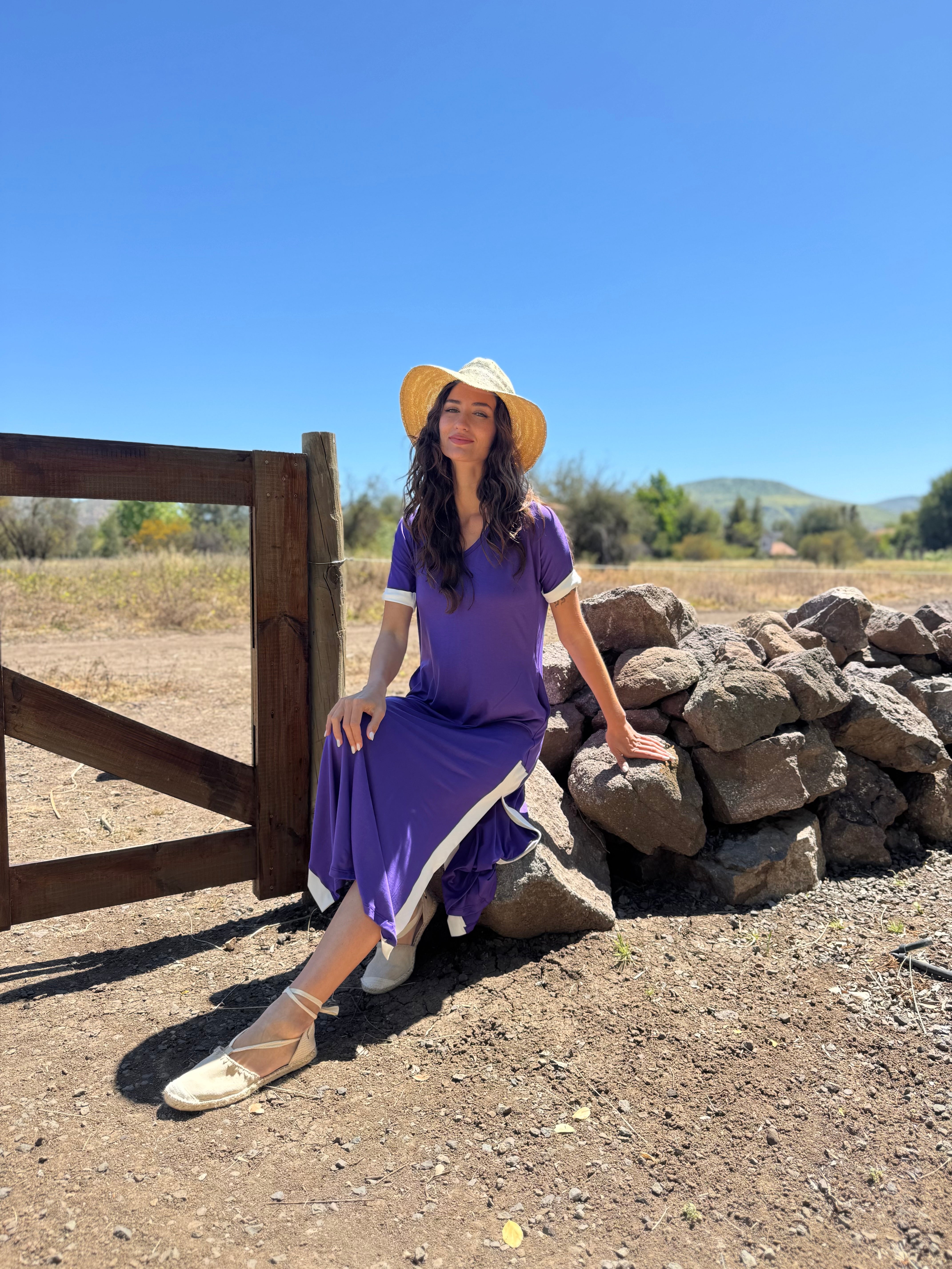 VESTIDO FLORIANÁPOLIS MORADO CRUDO