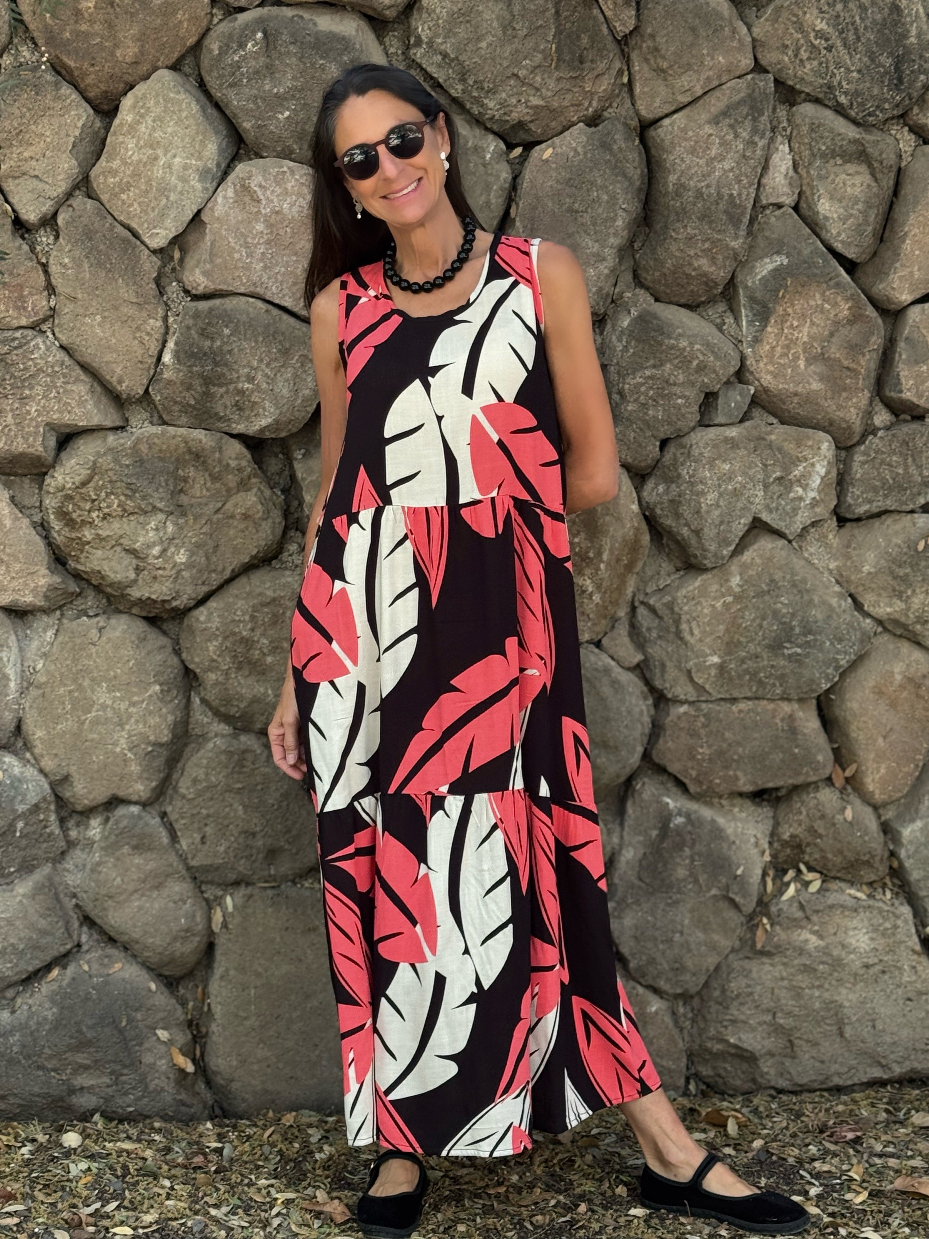 VESTIDO ISA ESTAMPADO CORAL