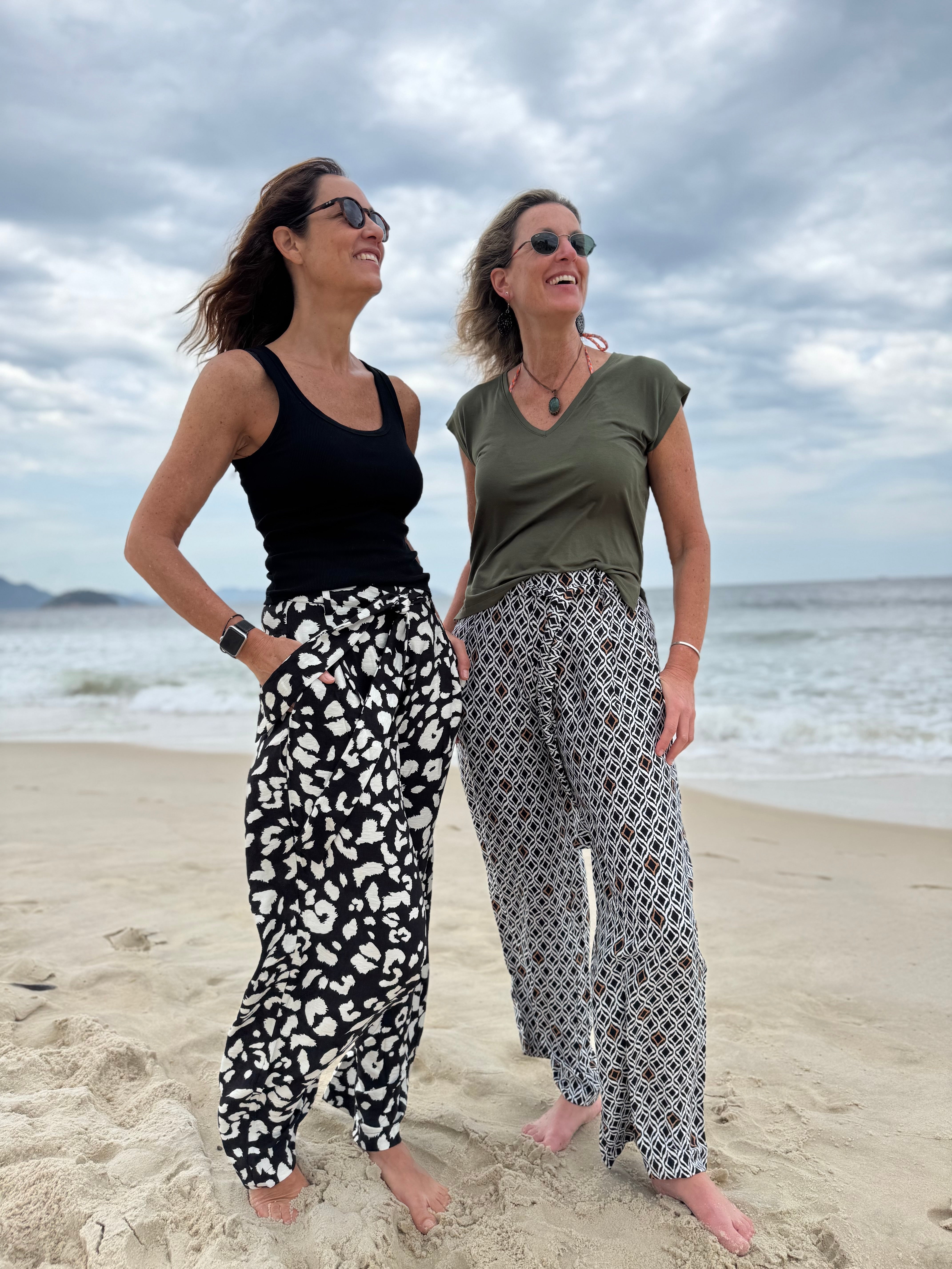 PANTALÓN LAZO ESTAMPADO GEOMÉTRICO