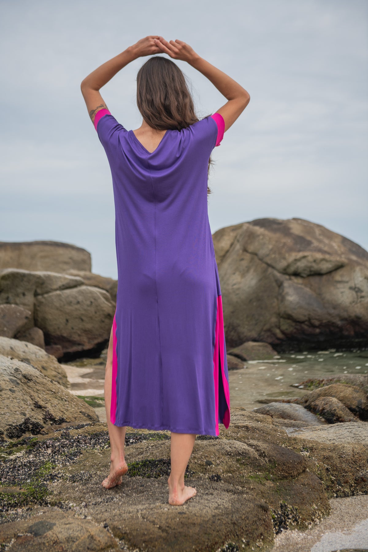 VESTIDO FLORIANAPOLIS 27 MORADO-FUCSIA