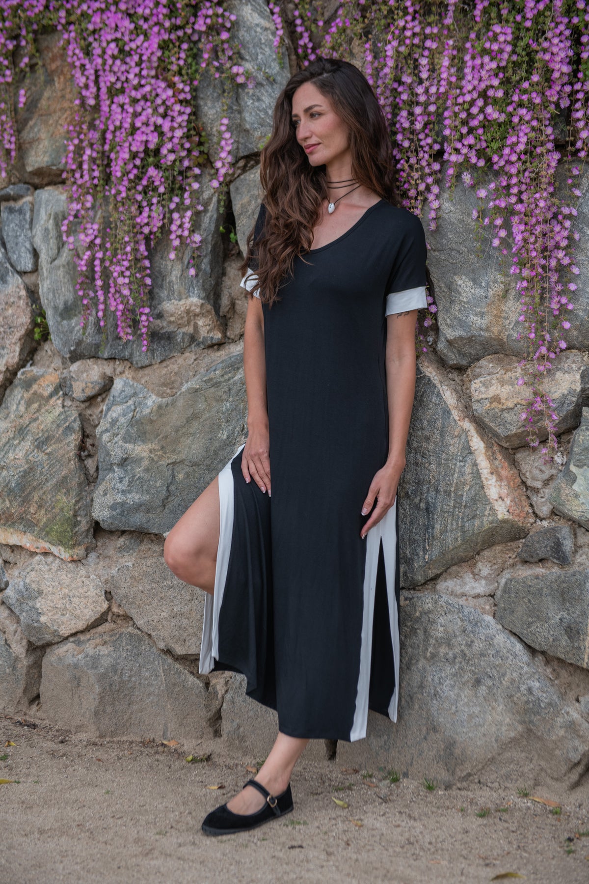 VESTIDO FLORIANAPOLIS 27 NEGRO-CRUDO