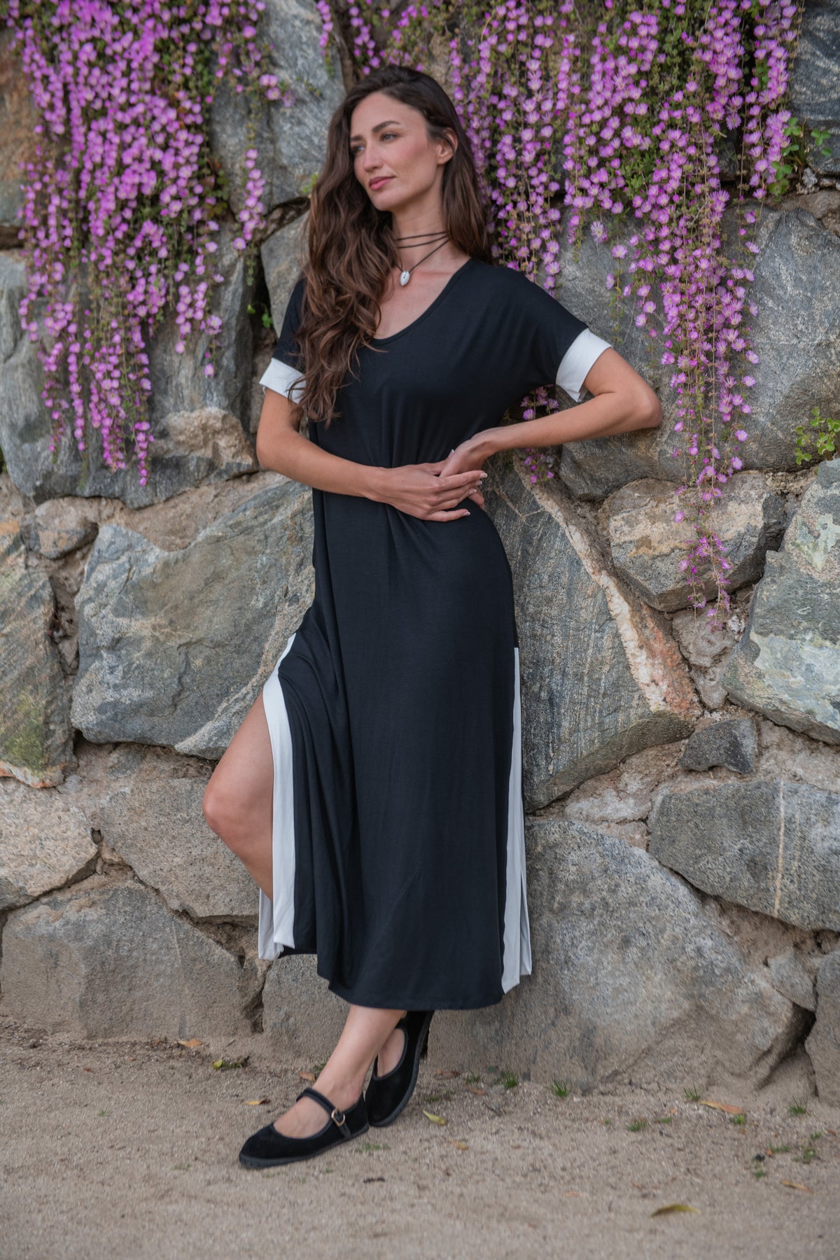 VESTIDO FLORIANAPOLIS 27 NEGRO-CRUDO