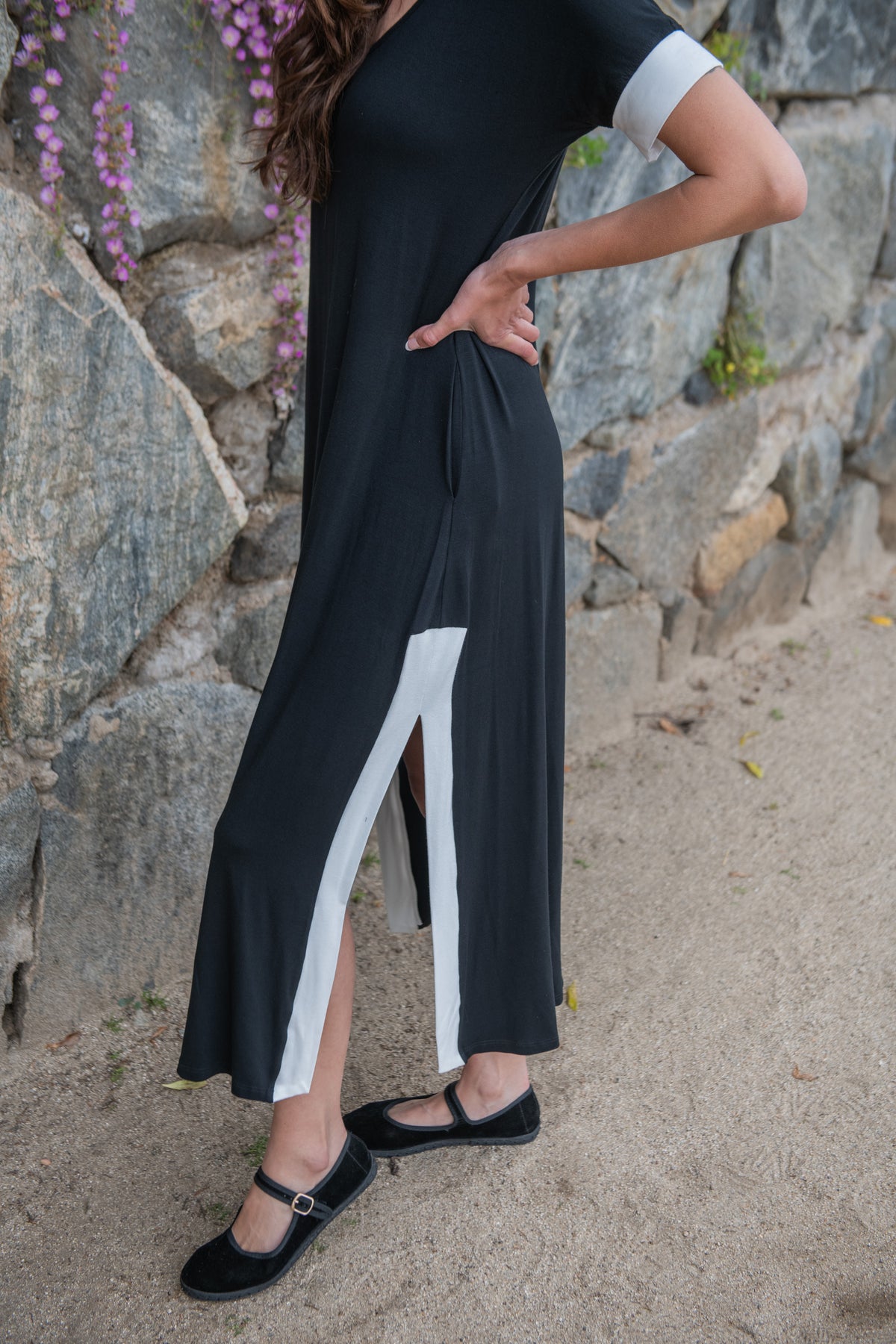 VESTIDO FLORIANAPOLIS 27 NEGRO-CRUDO