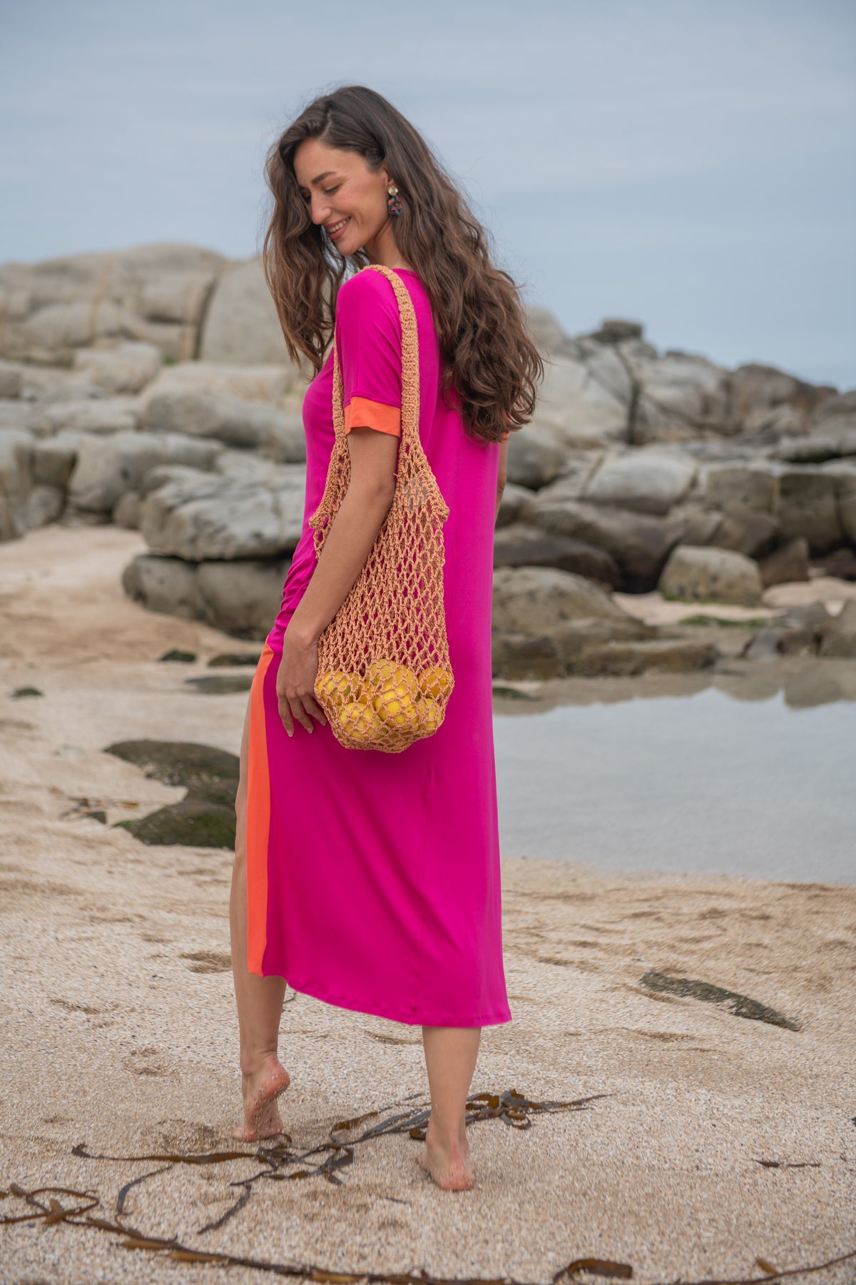 VESTIDO FLORIANAPOLIS 27 FUCSIA-NARANJO