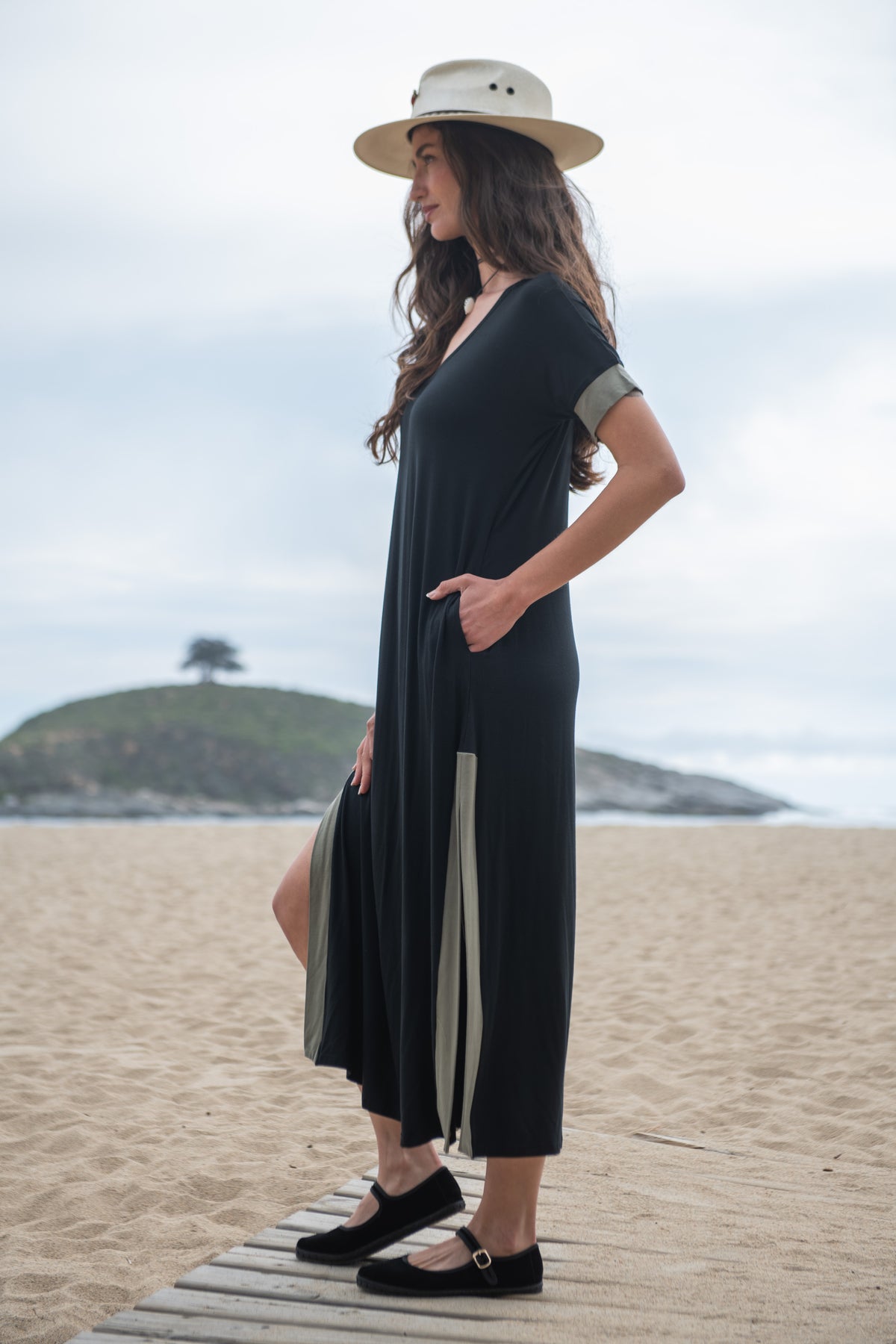 VESTIDO FLORIANAPOLIS 27 NEGRO-MUSGO