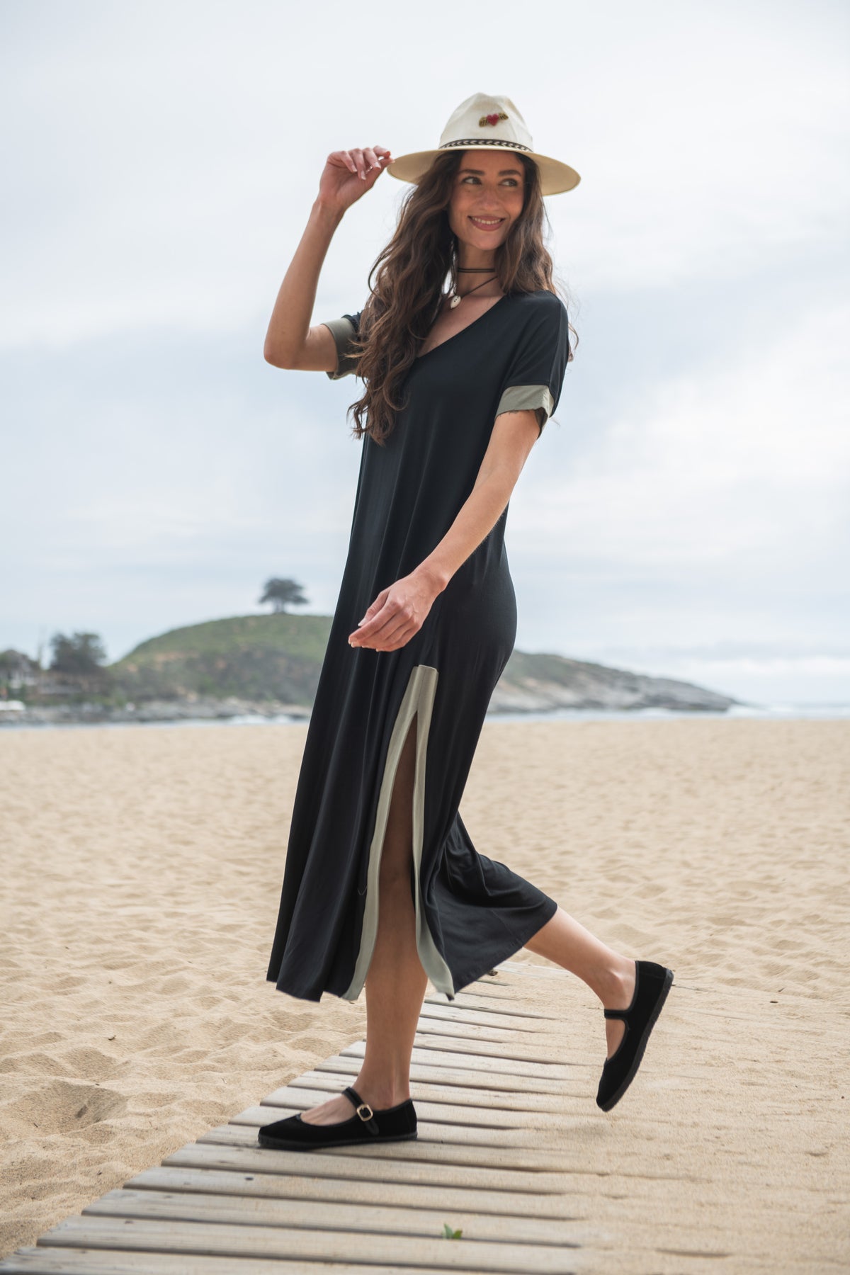 VESTIDO FLORIANAPOLIS 27 NEGRO-MUSGO