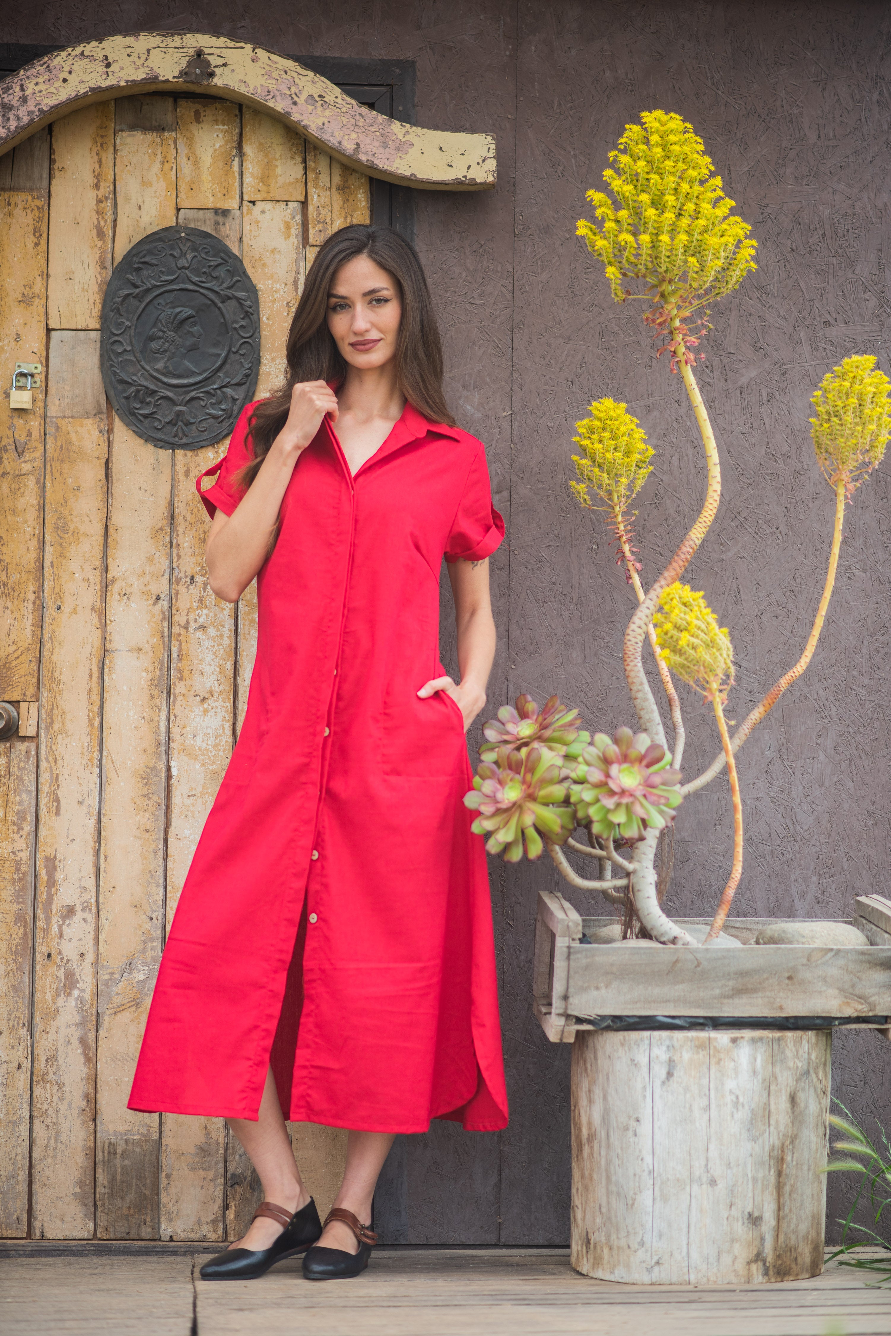 VESTIDO LINO LAVANDA