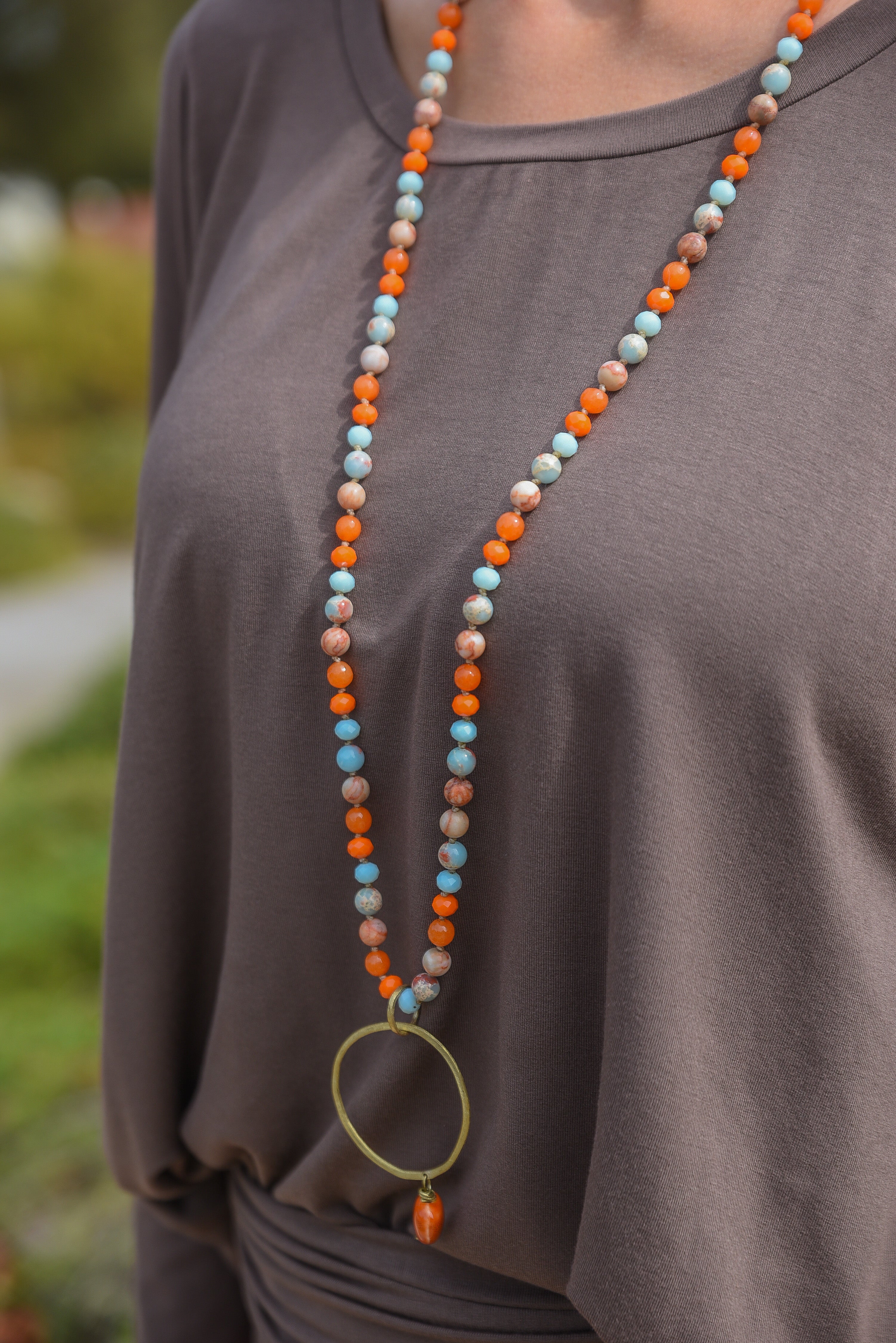 COLLAR PIEDRA AGATA COLGANTE ARGOLLA