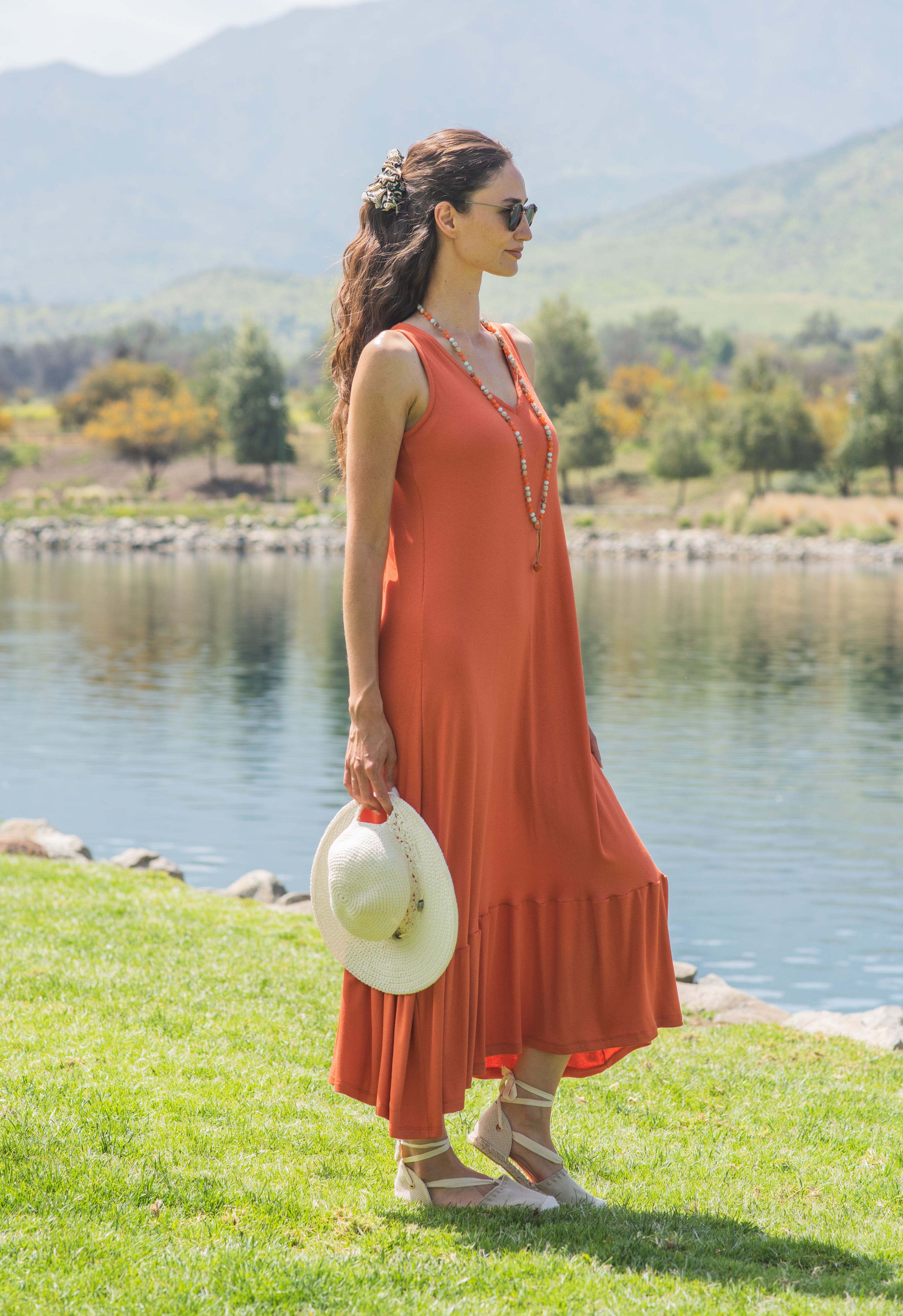 VESTIDO VUELO CANUTÓN LADRILLO