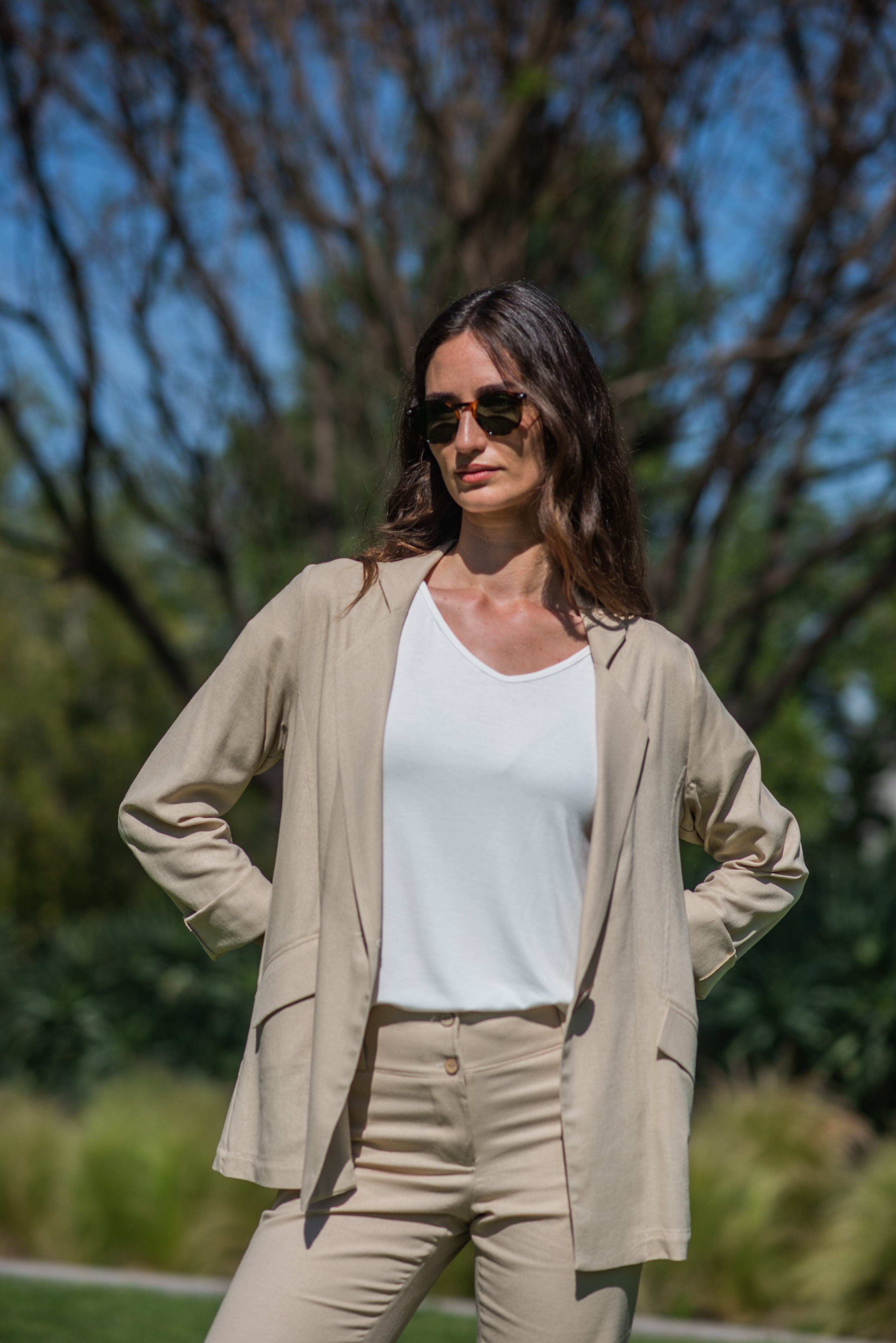 BLAZER LINO 1 BOTÓN BEIGE