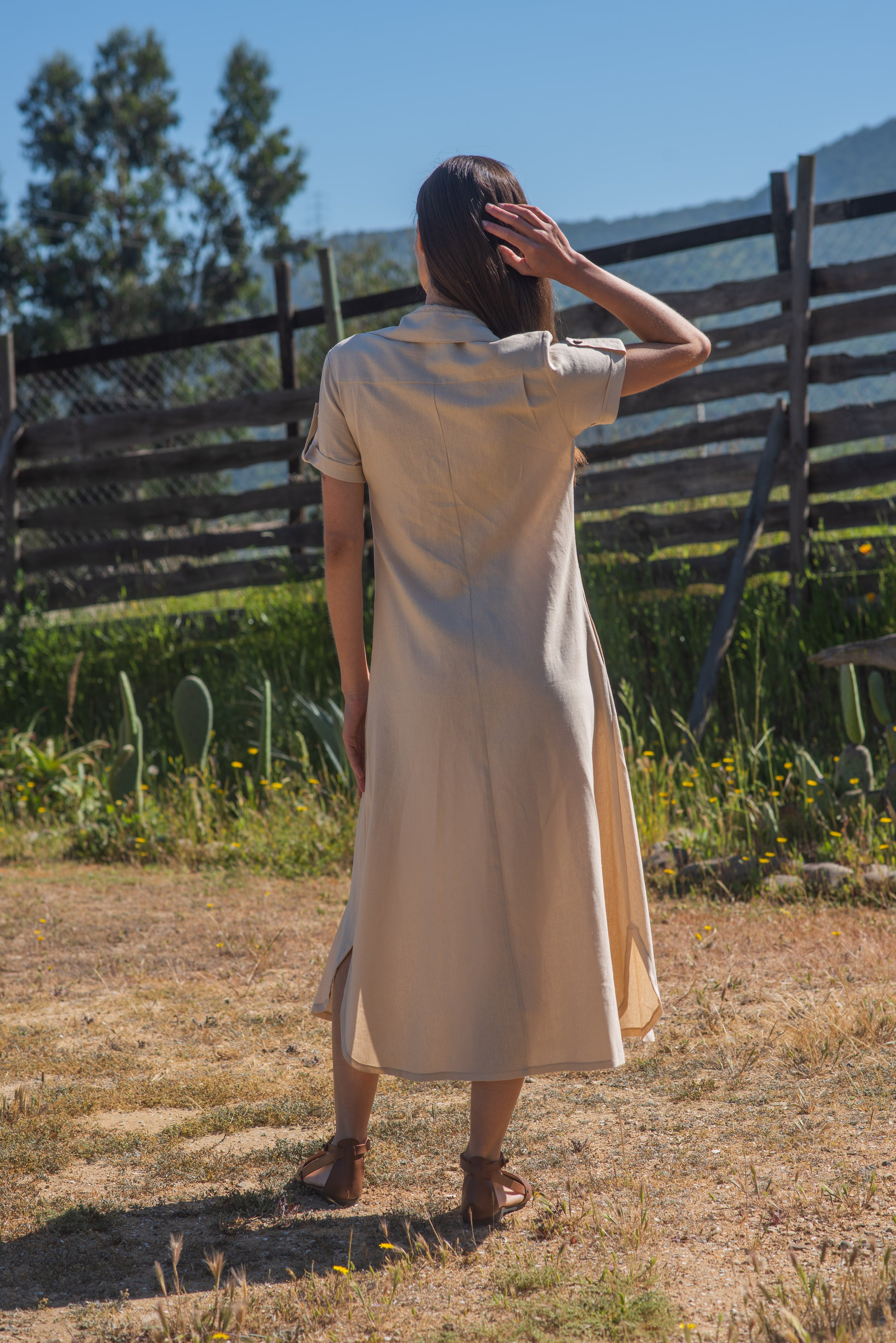 VESTIDO LINO LAVANDA