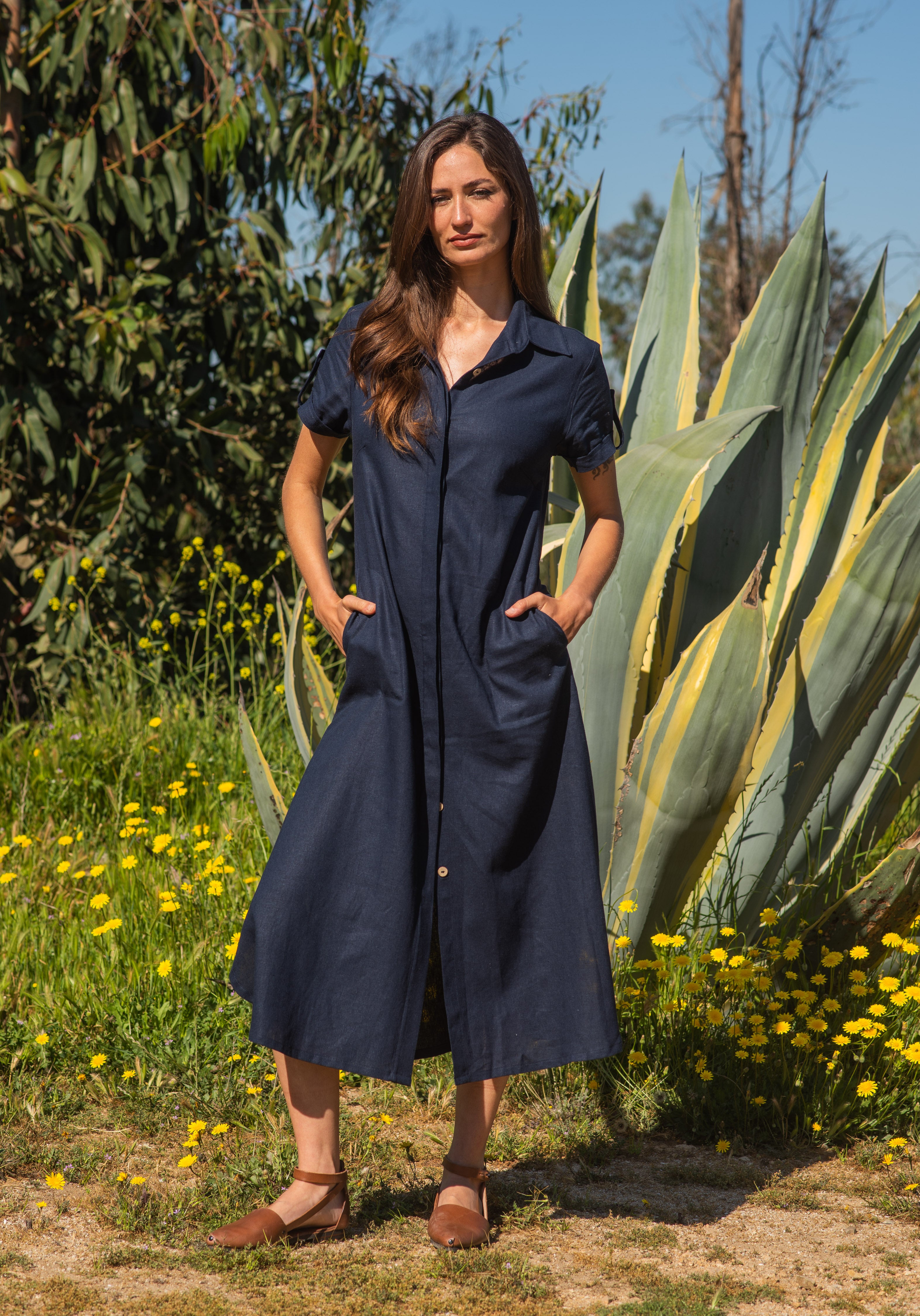 VESTIDO LINO LAVANDA