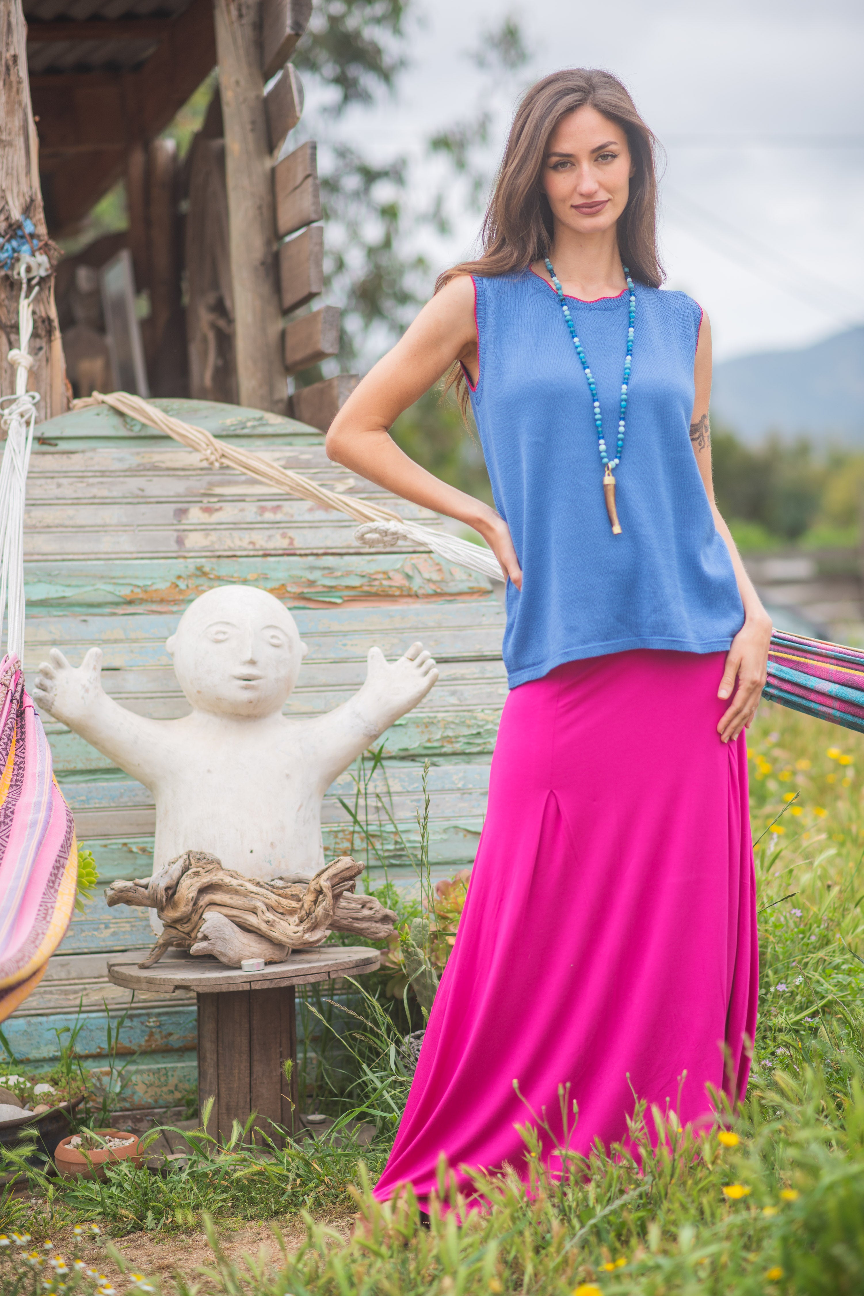 POLERA TEJIDA CON VIVO