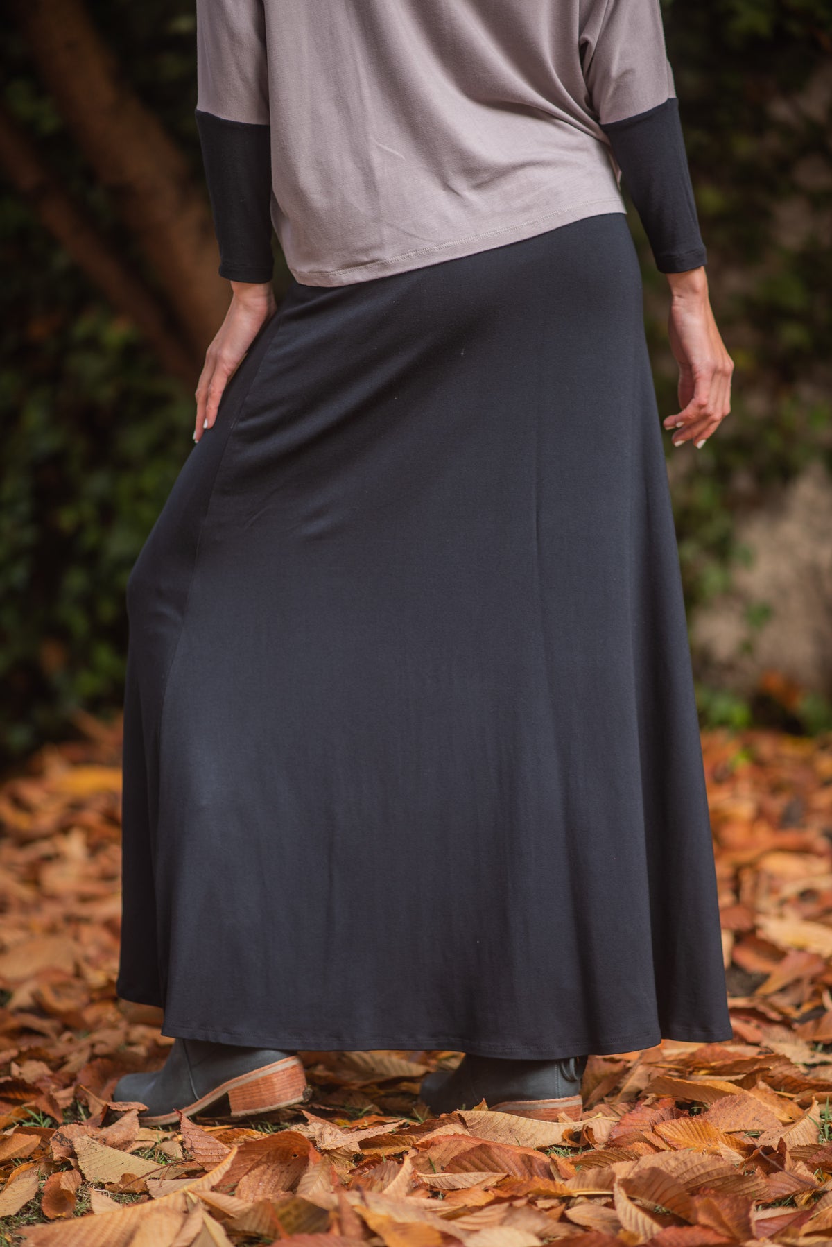 FALDA ROSITA ALGODÓN NEGRO