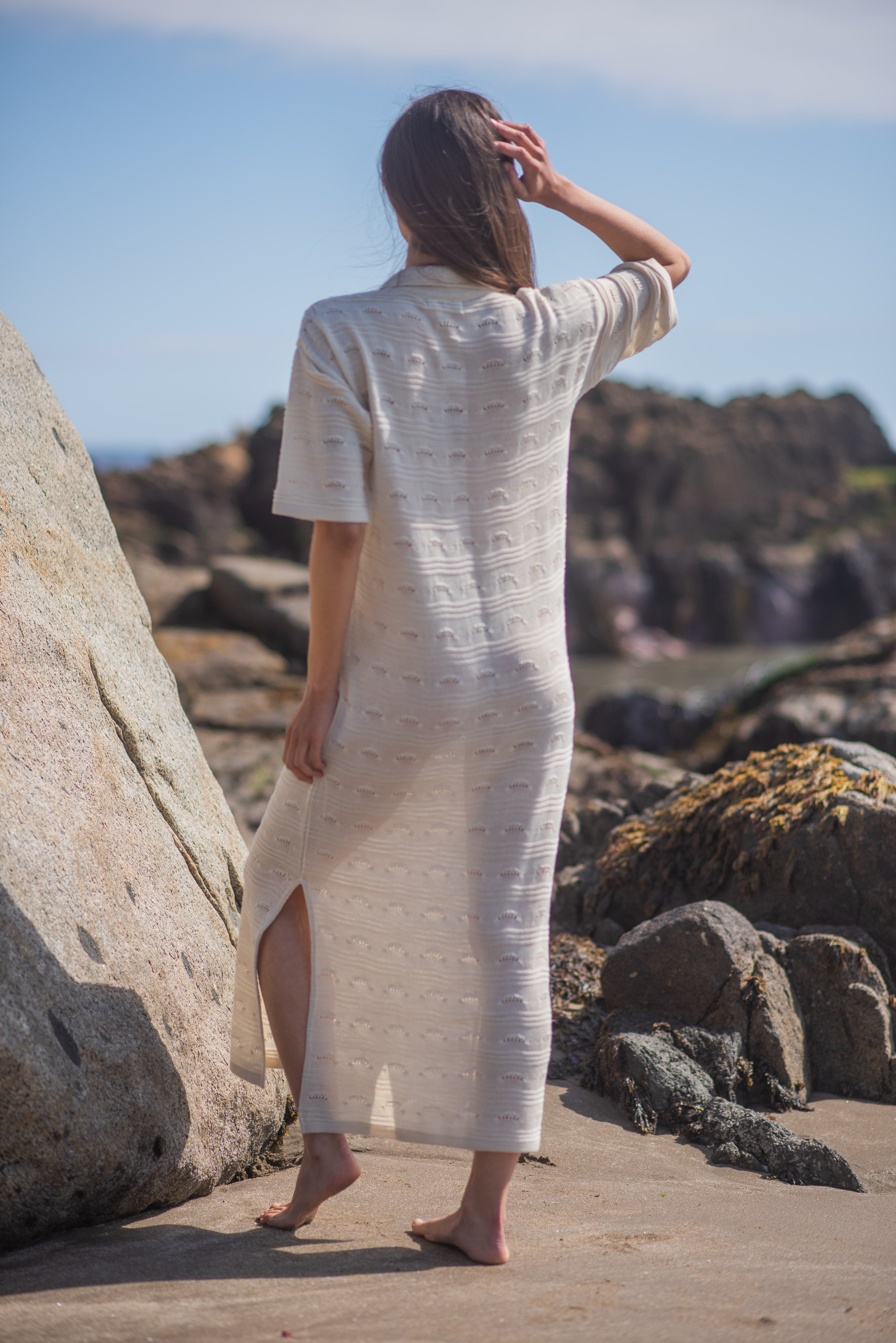 VESTIDO TEJIDO CAMISERO