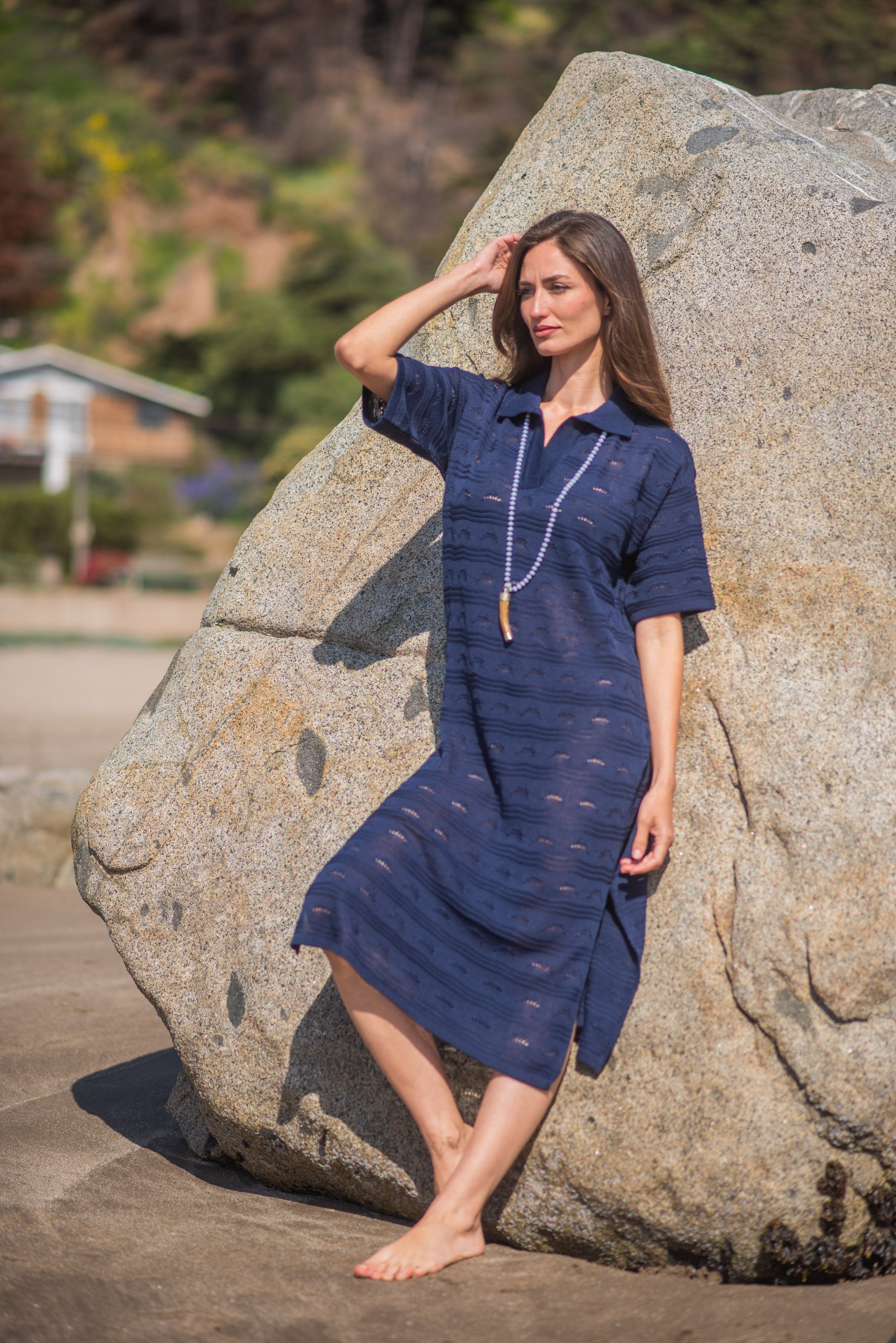 VESTIDO TEJIDO CAMISERO