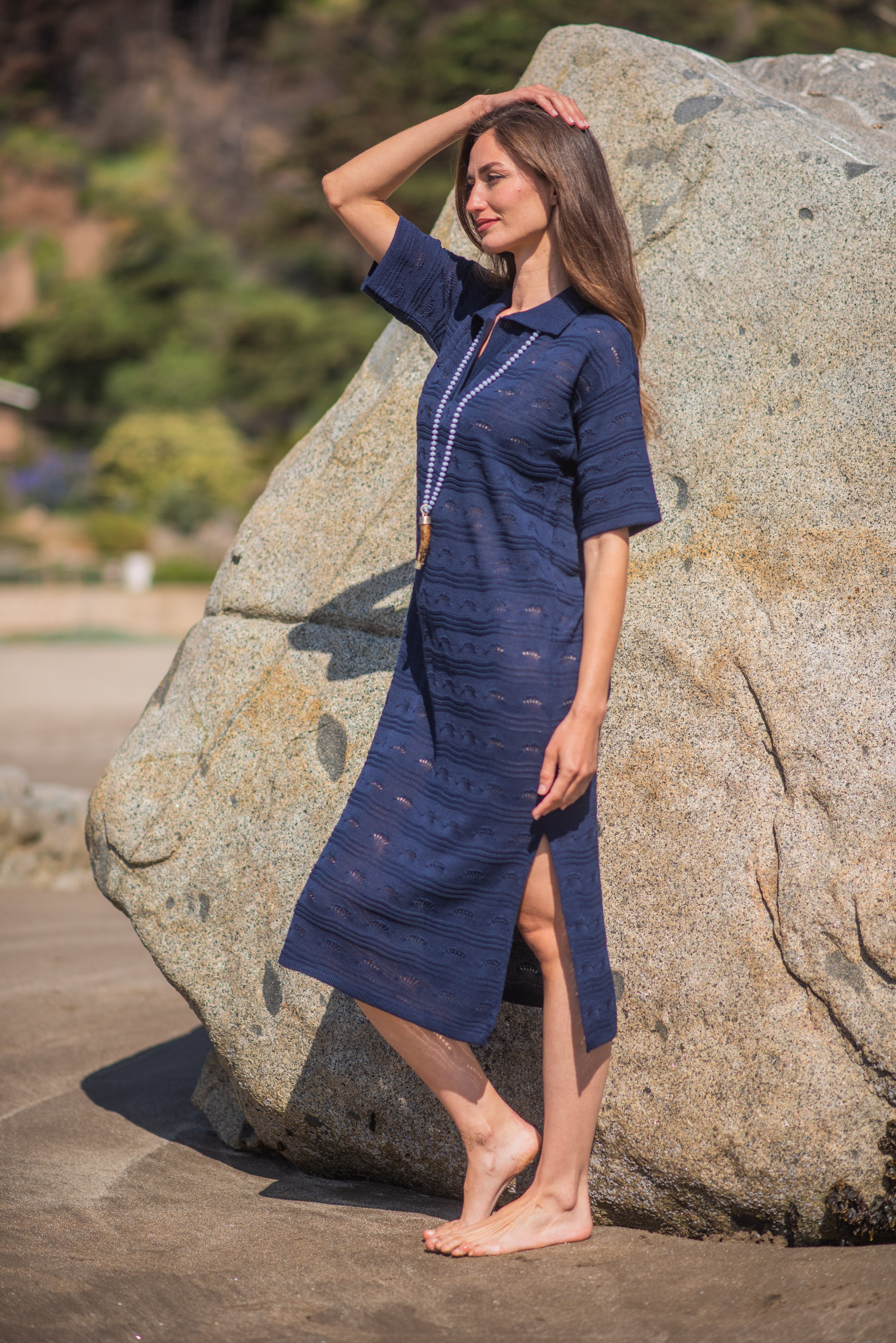 VESTIDO TEJIDO CAMISERO