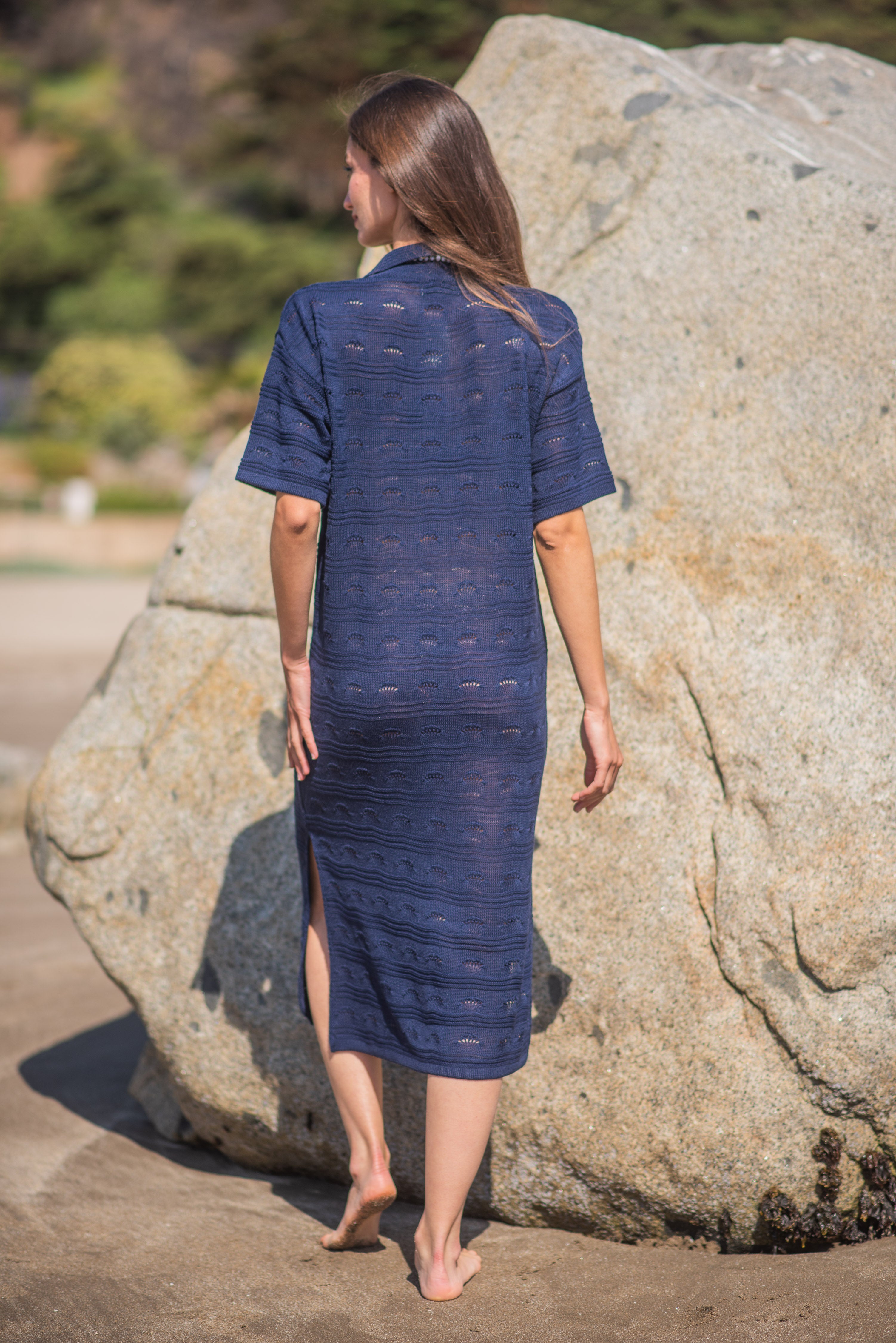 VESTIDO TEJIDO CAMISERO