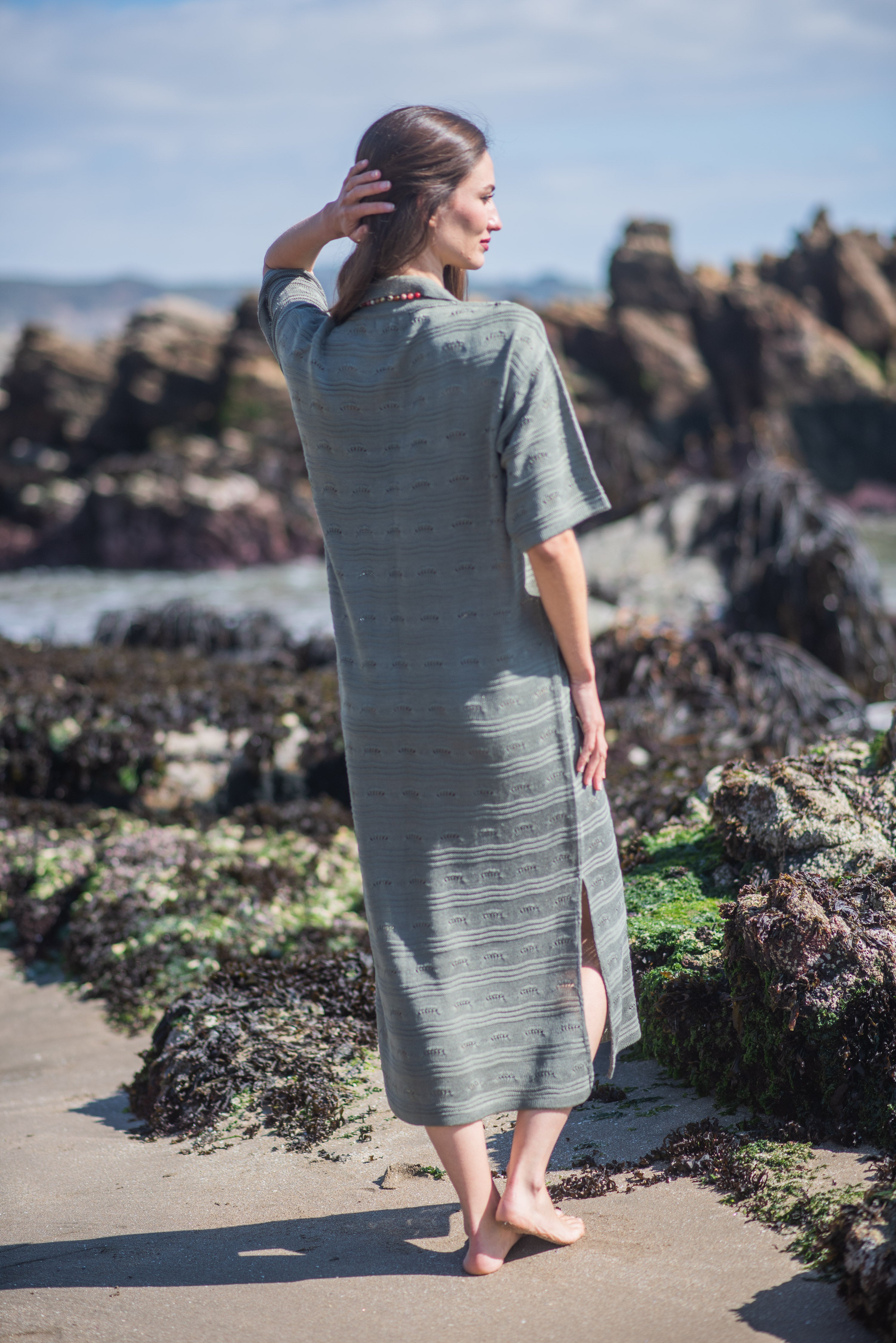 VESTIDO TEJIDO CAMISERO