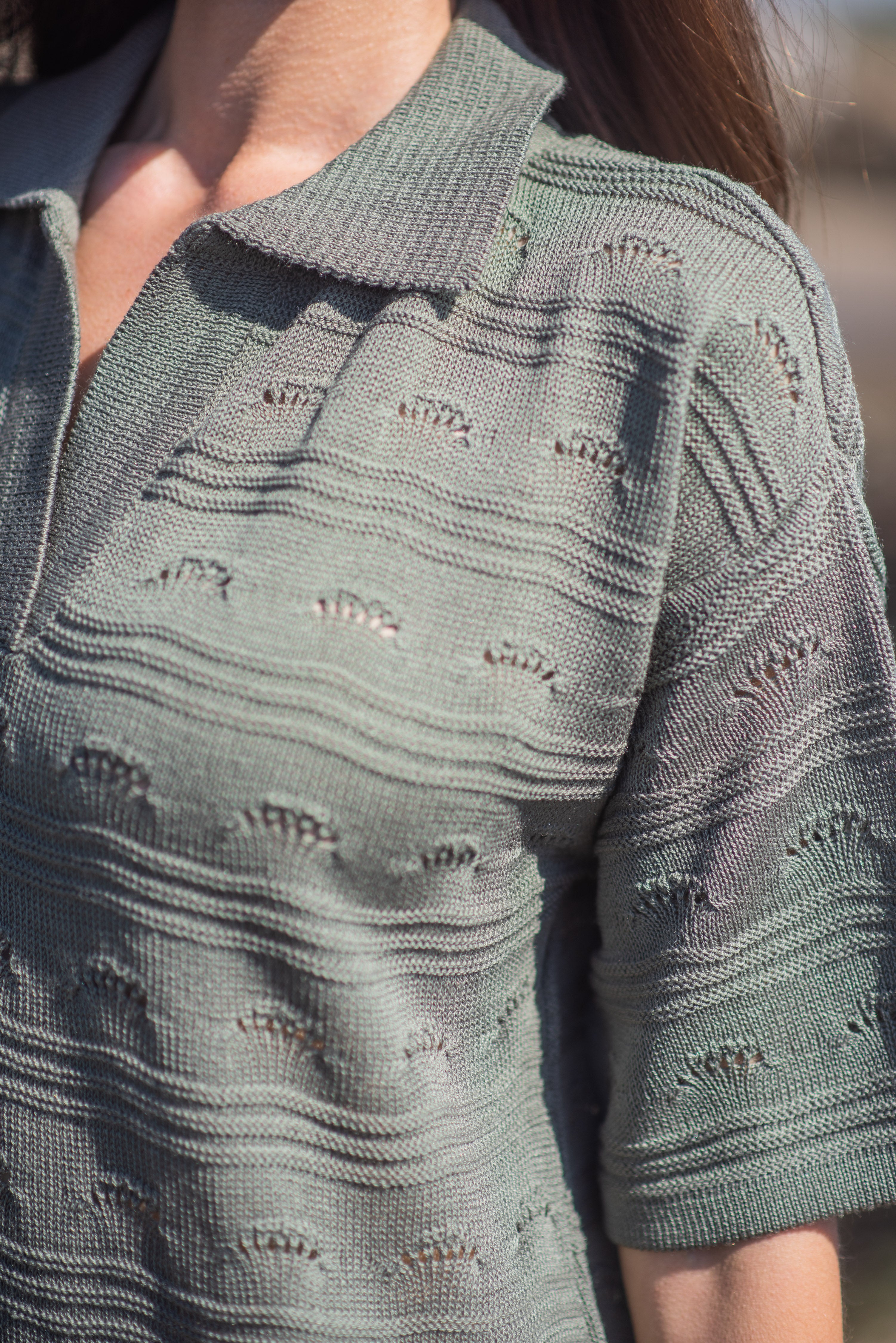 VESTIDO TEJIDO CAMISERO