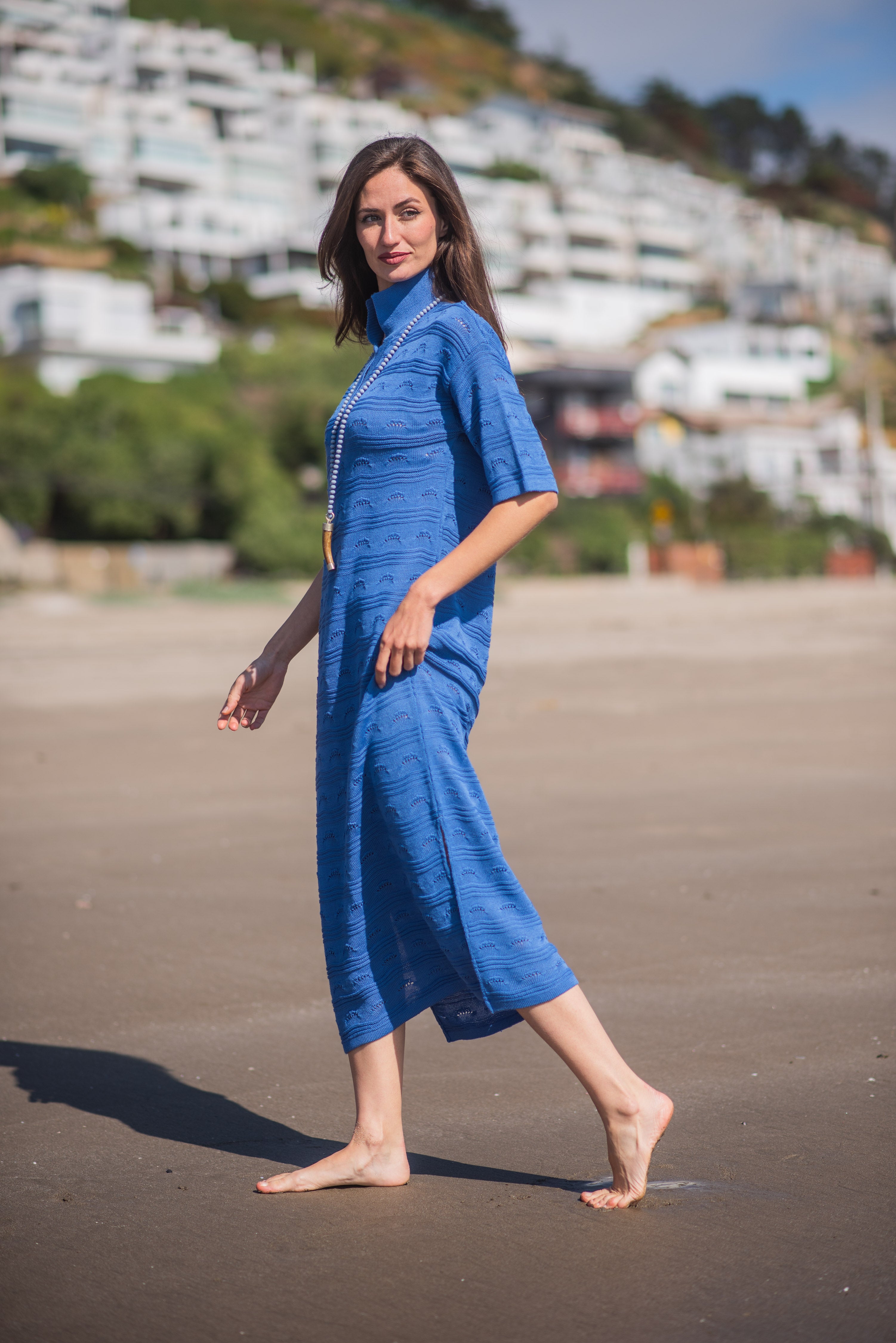 VESTIDO TEJIDO CAMISERO