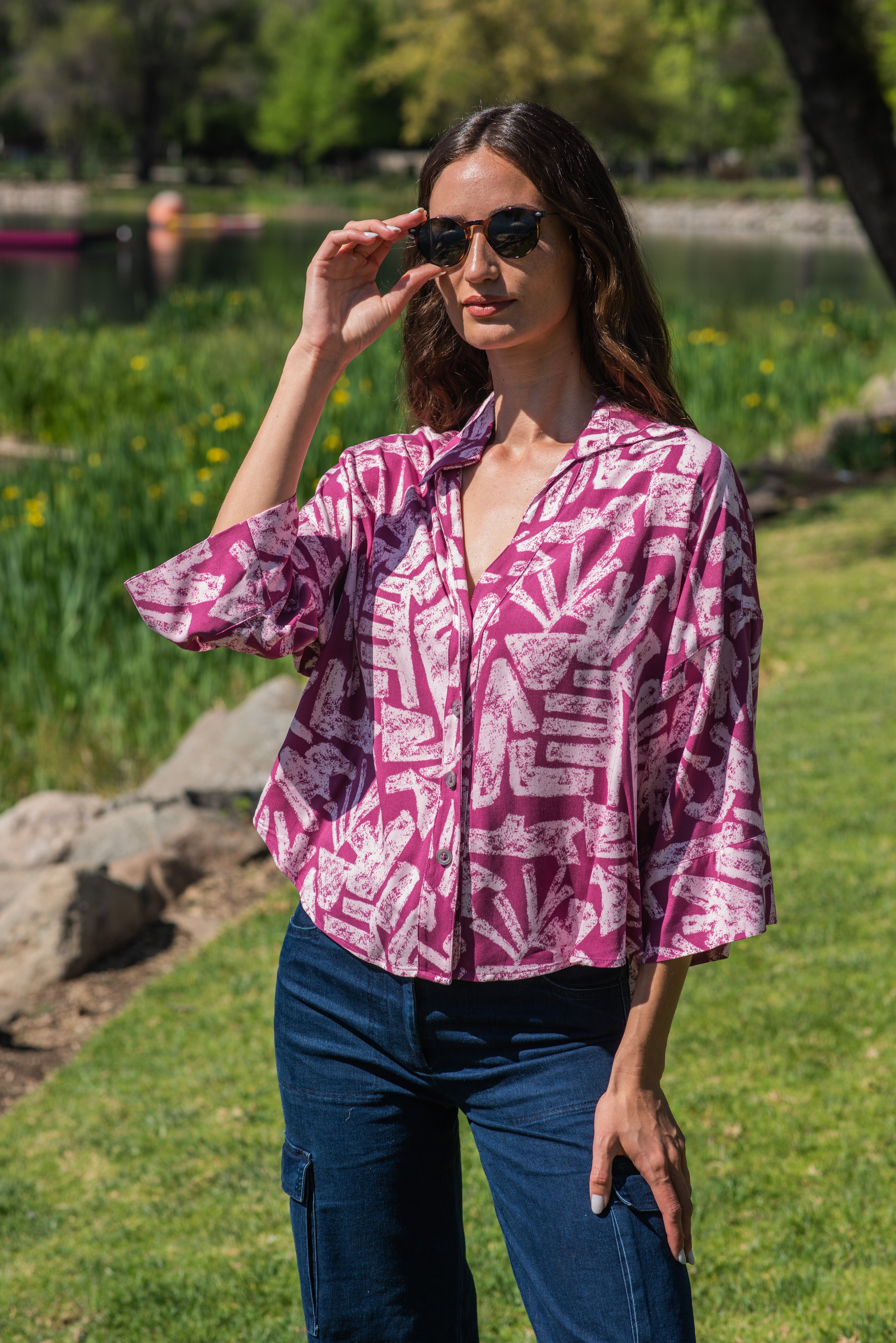 BLUSA SARA ESTAMPADA