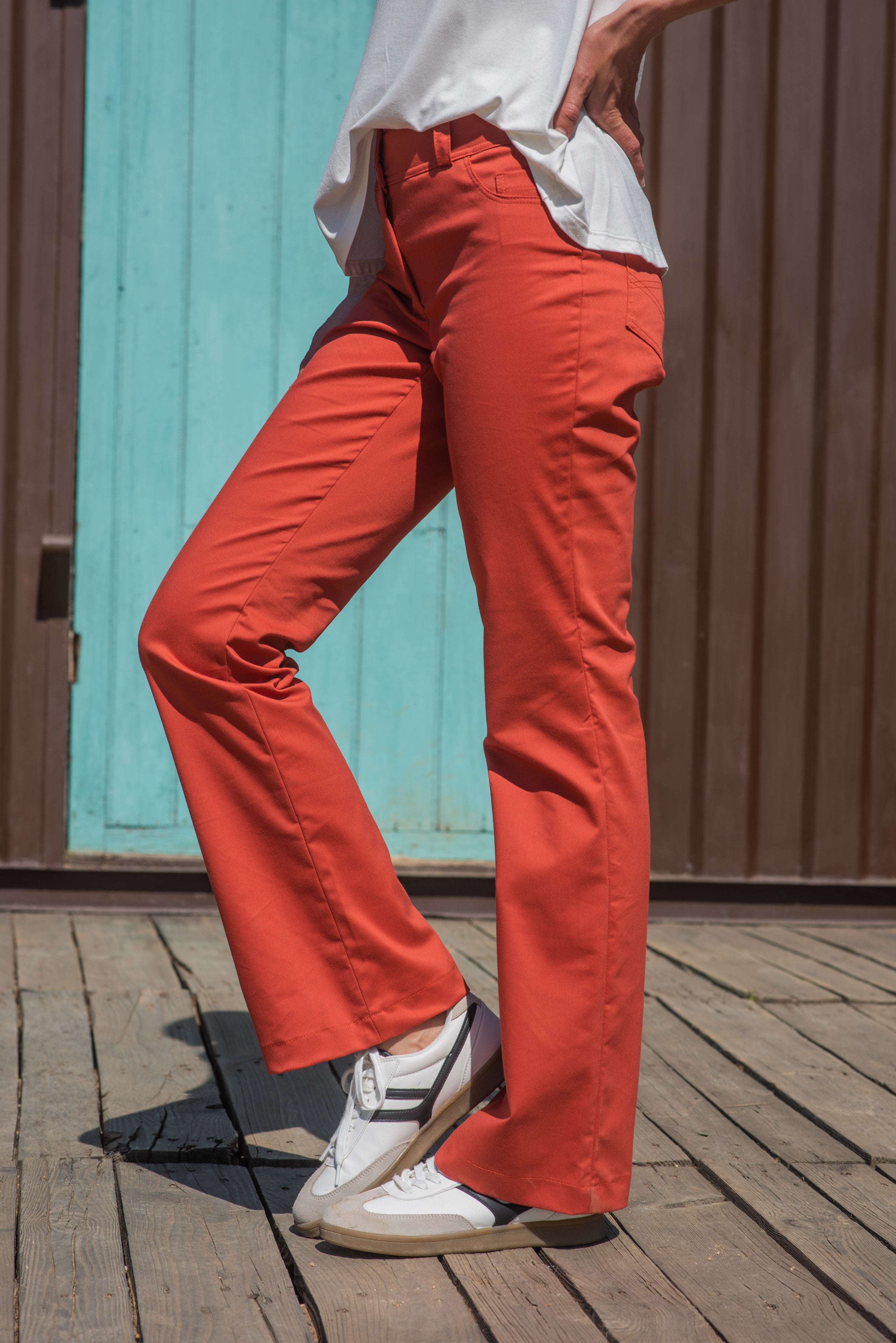 PANTALÓN GABARDINA TERRACOTA