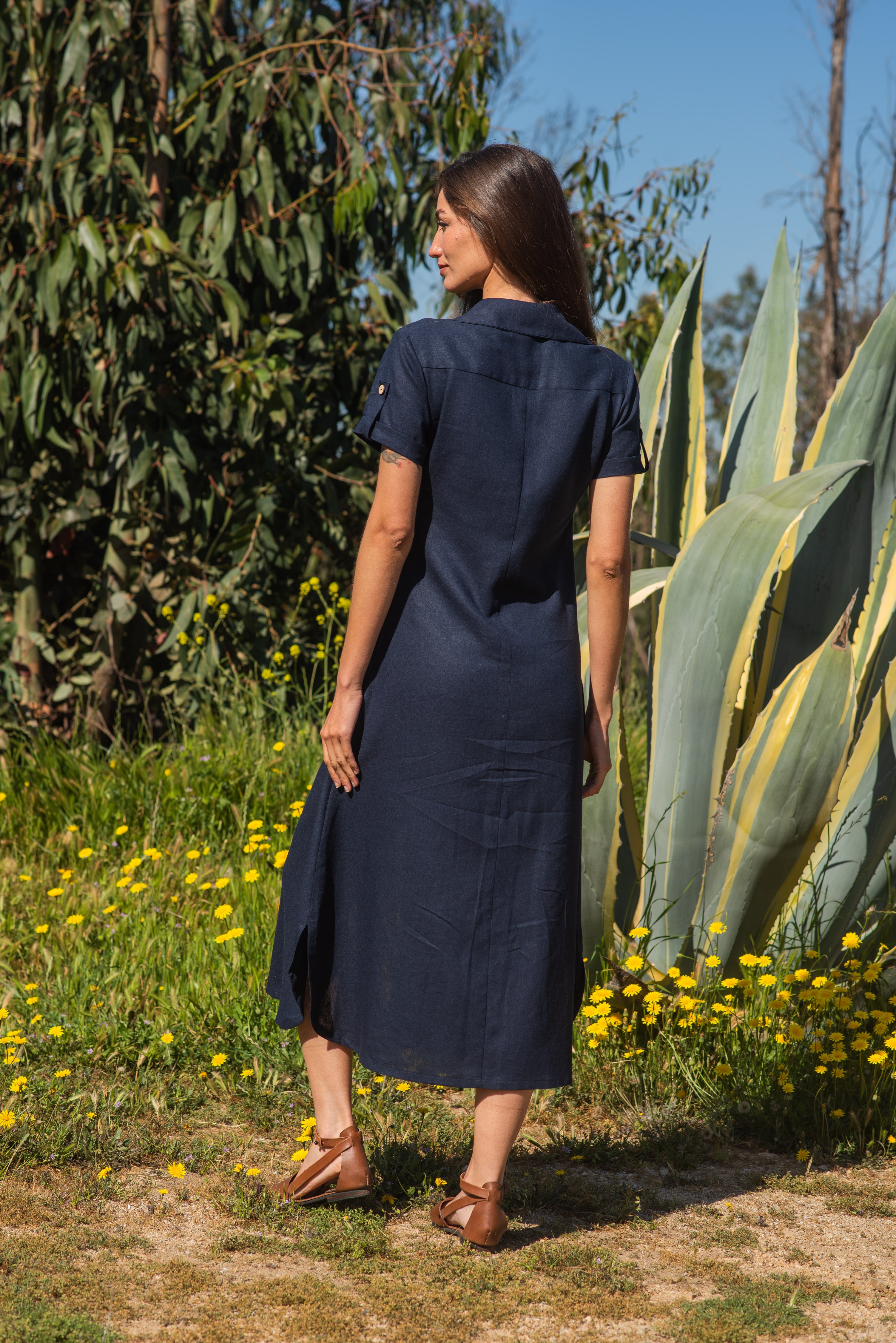 VESTIDO LINO LAVANDA