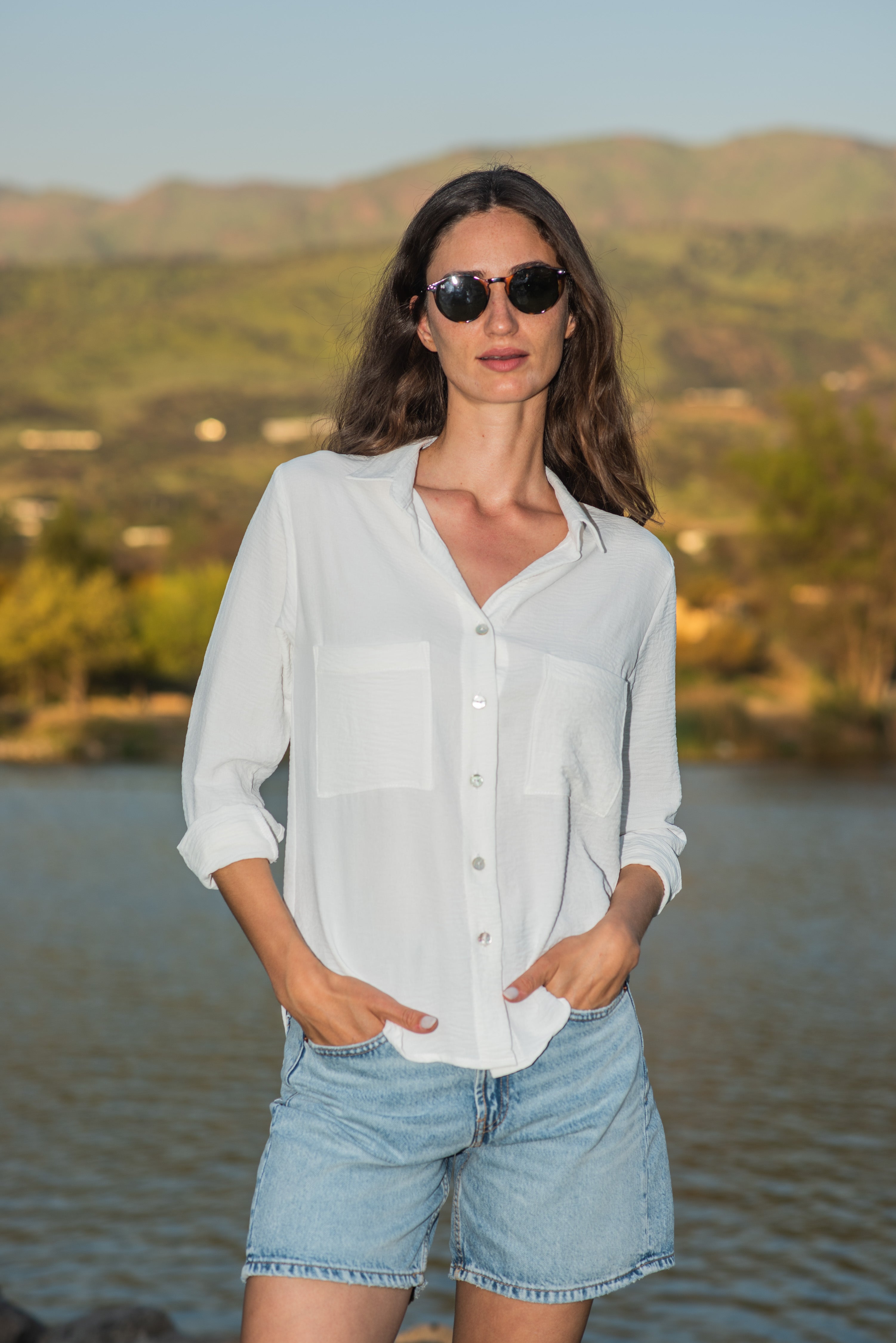 BLUSA BOLSILLO BLANCO