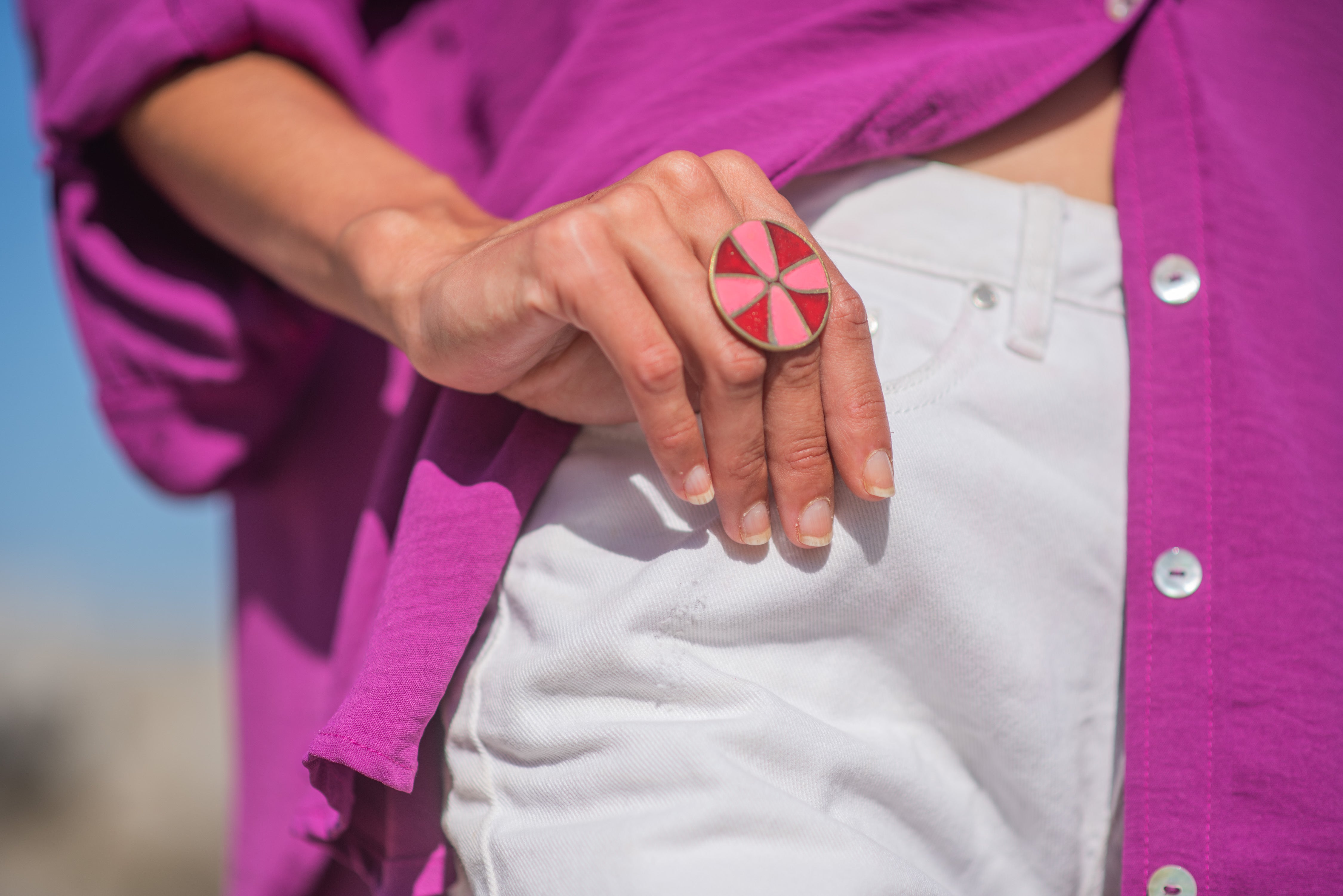 ANILLO BRONCE RESINA