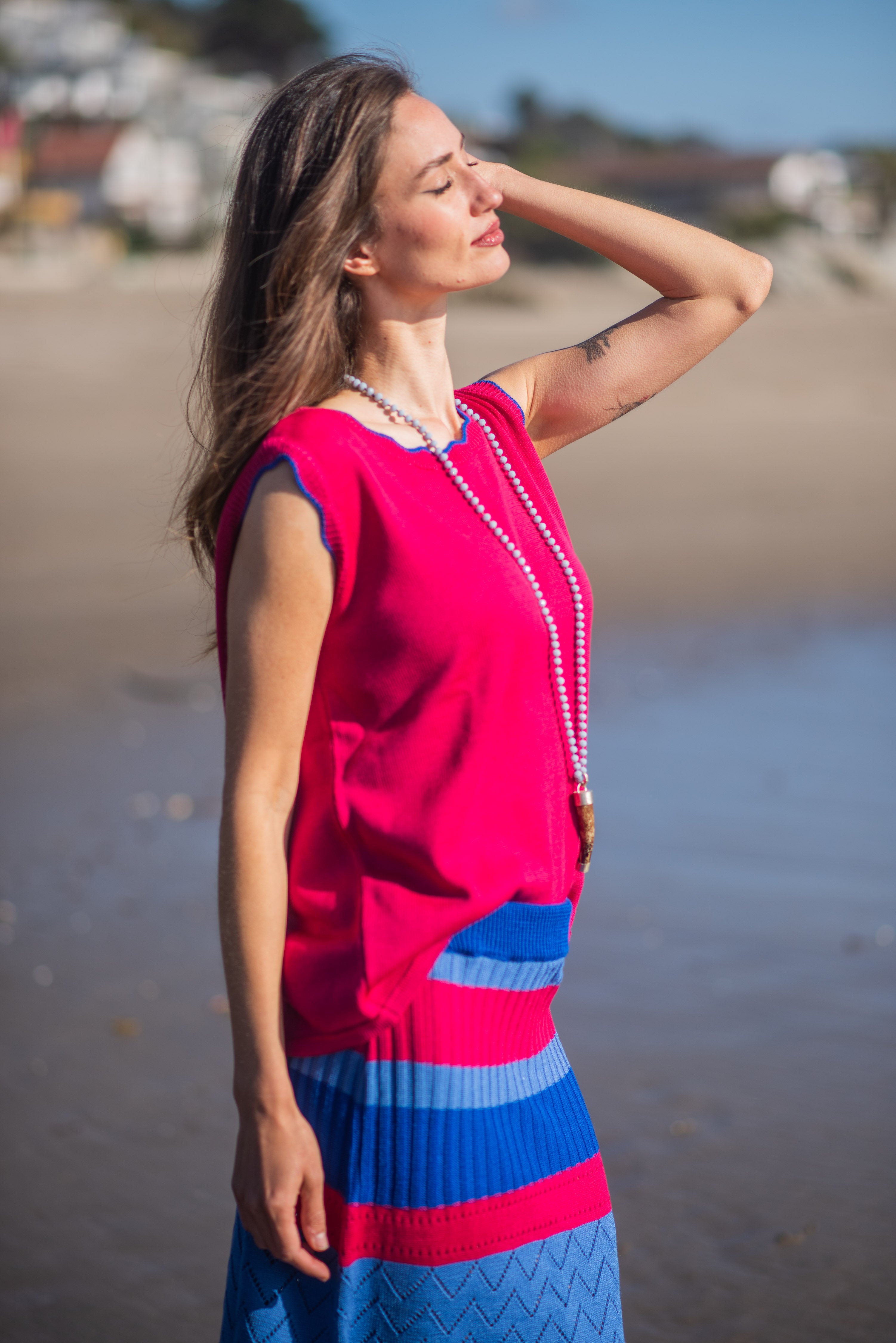 POLERA TEJIDA CON VIVO