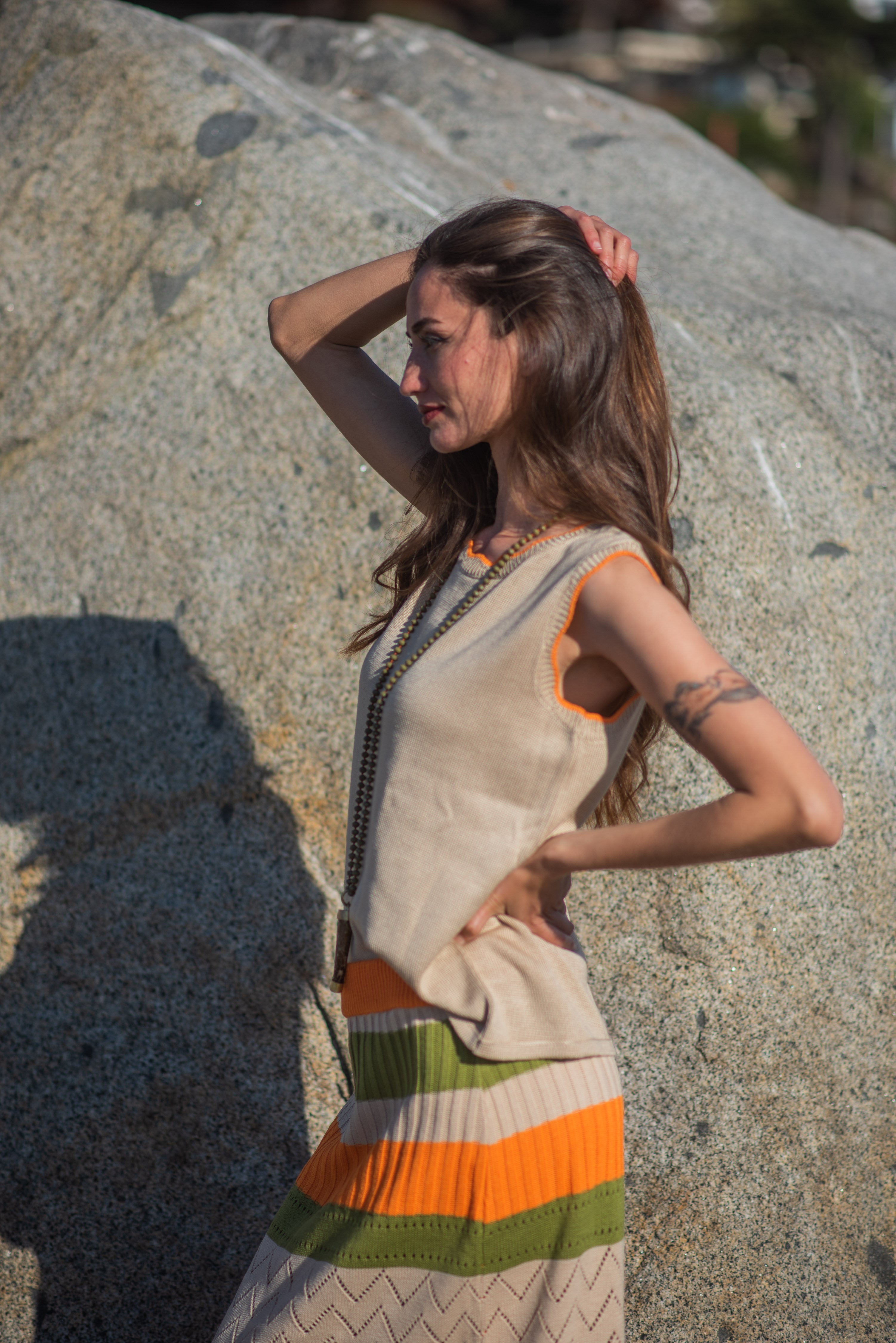 POLERA TEJIDA CON VIVO