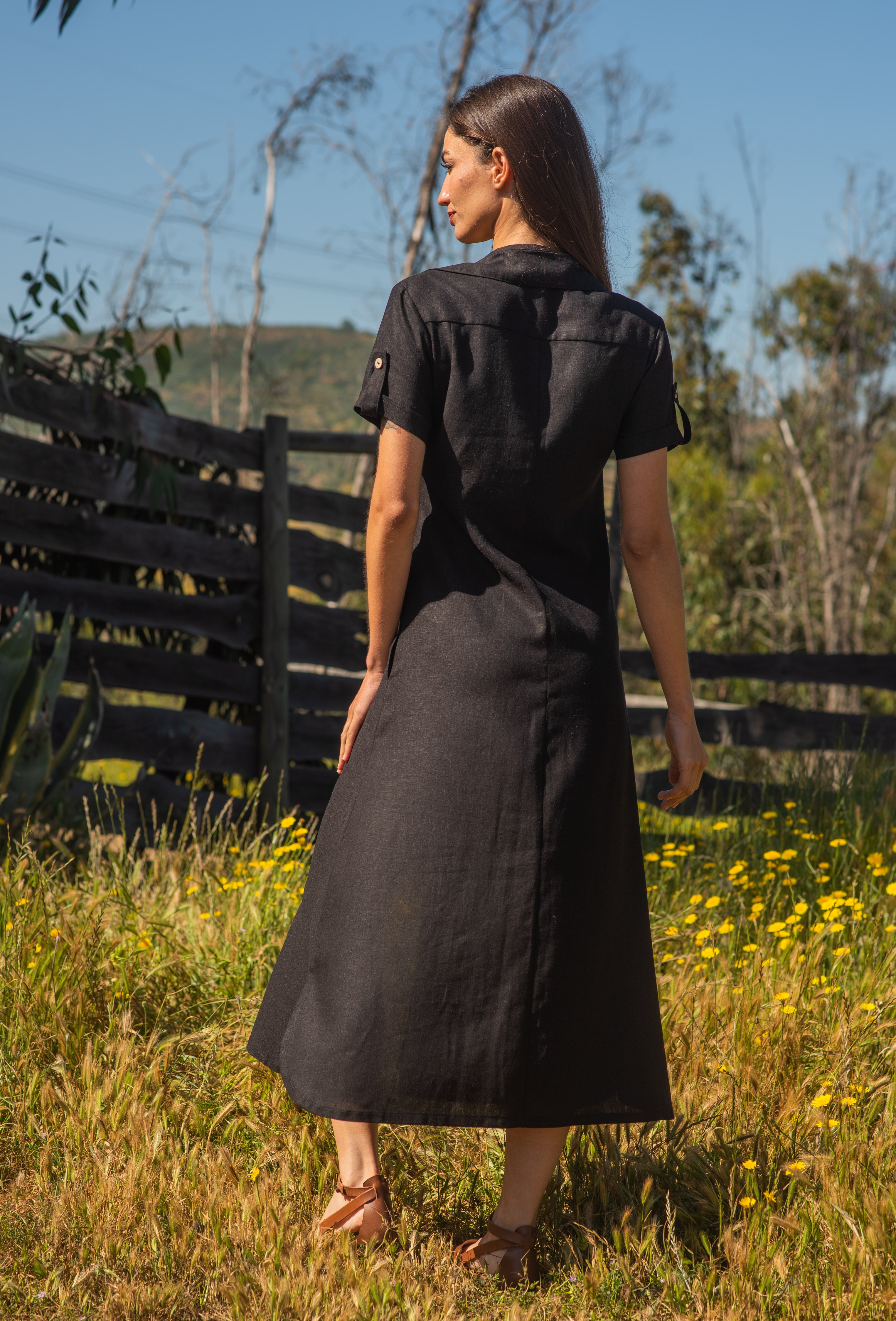 VESTIDO LINO LAVANDA