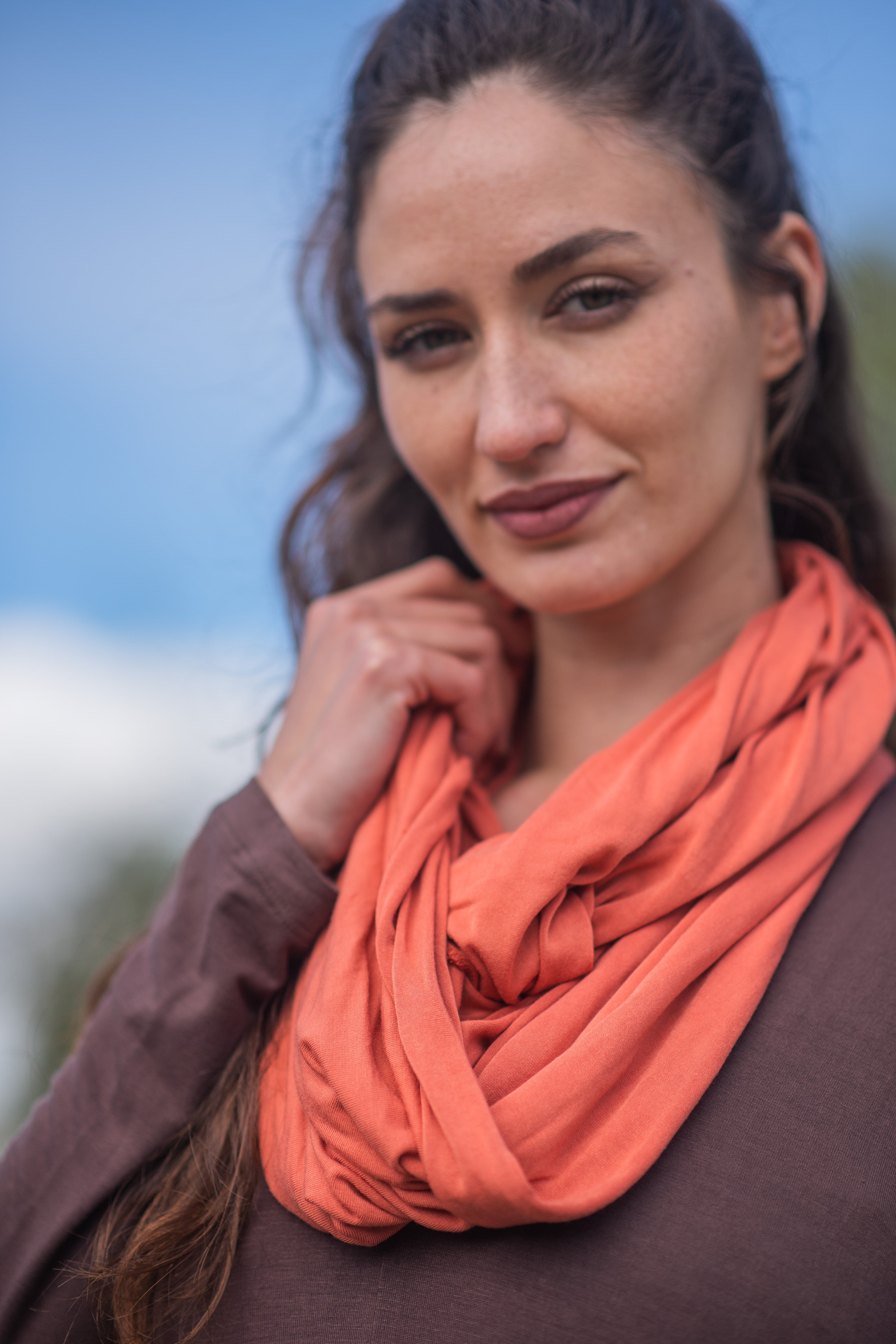 CUELLO PAÑUELO MANDARINA