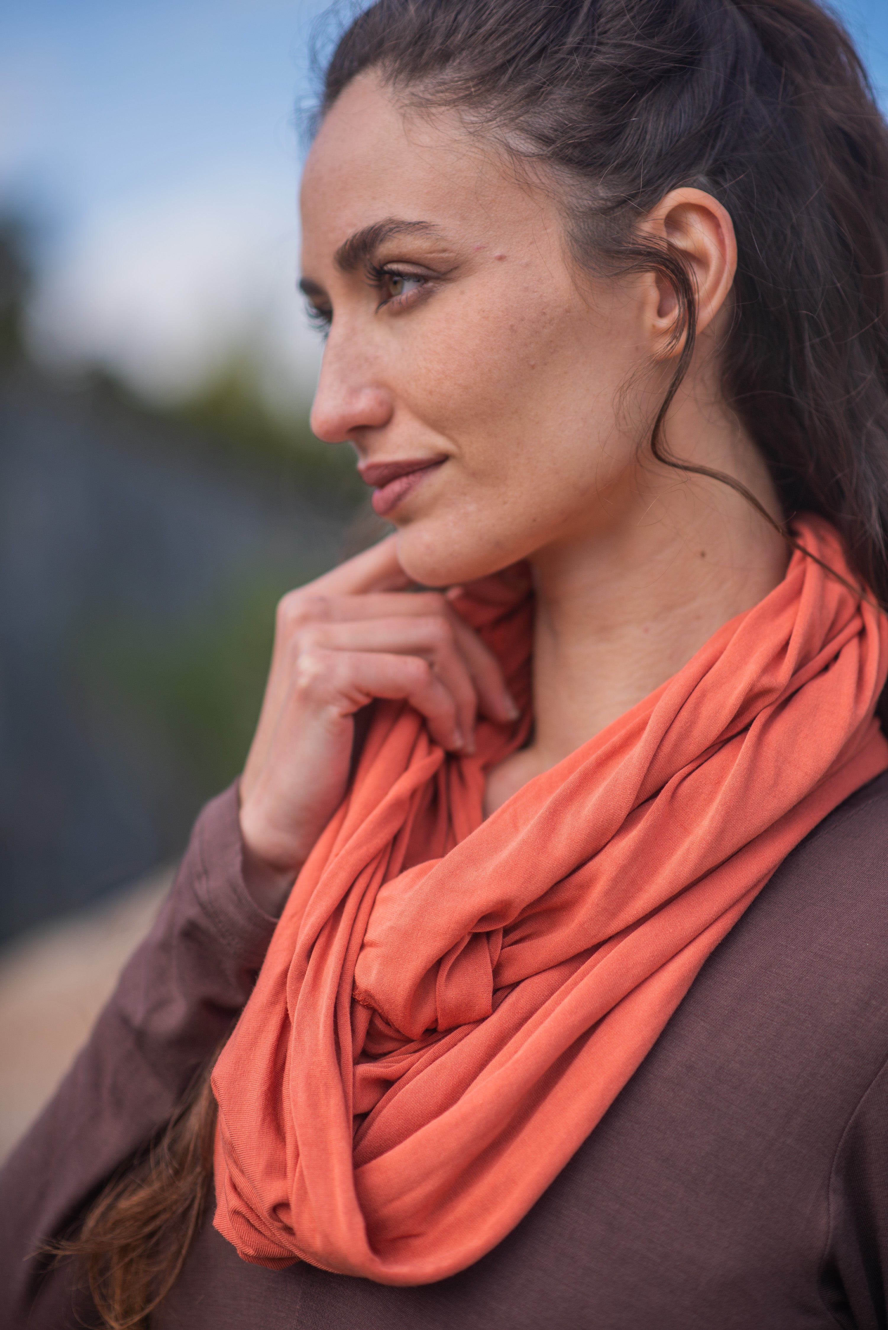 CUELLO PAÑUELO MANDARINA