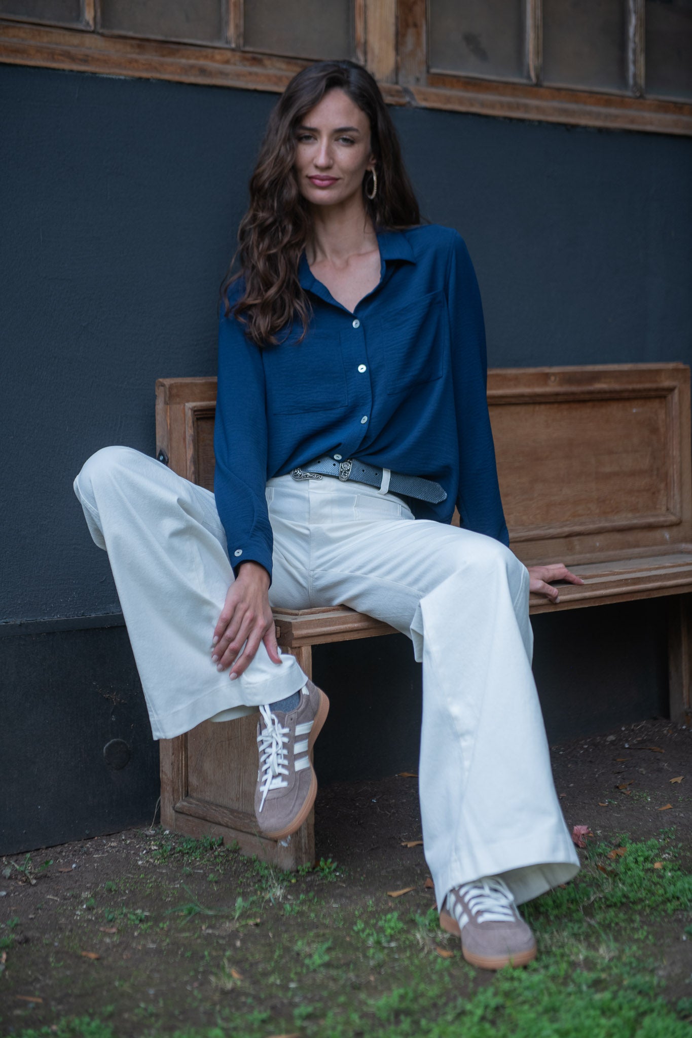 JEANS BOLSILLO CREMA