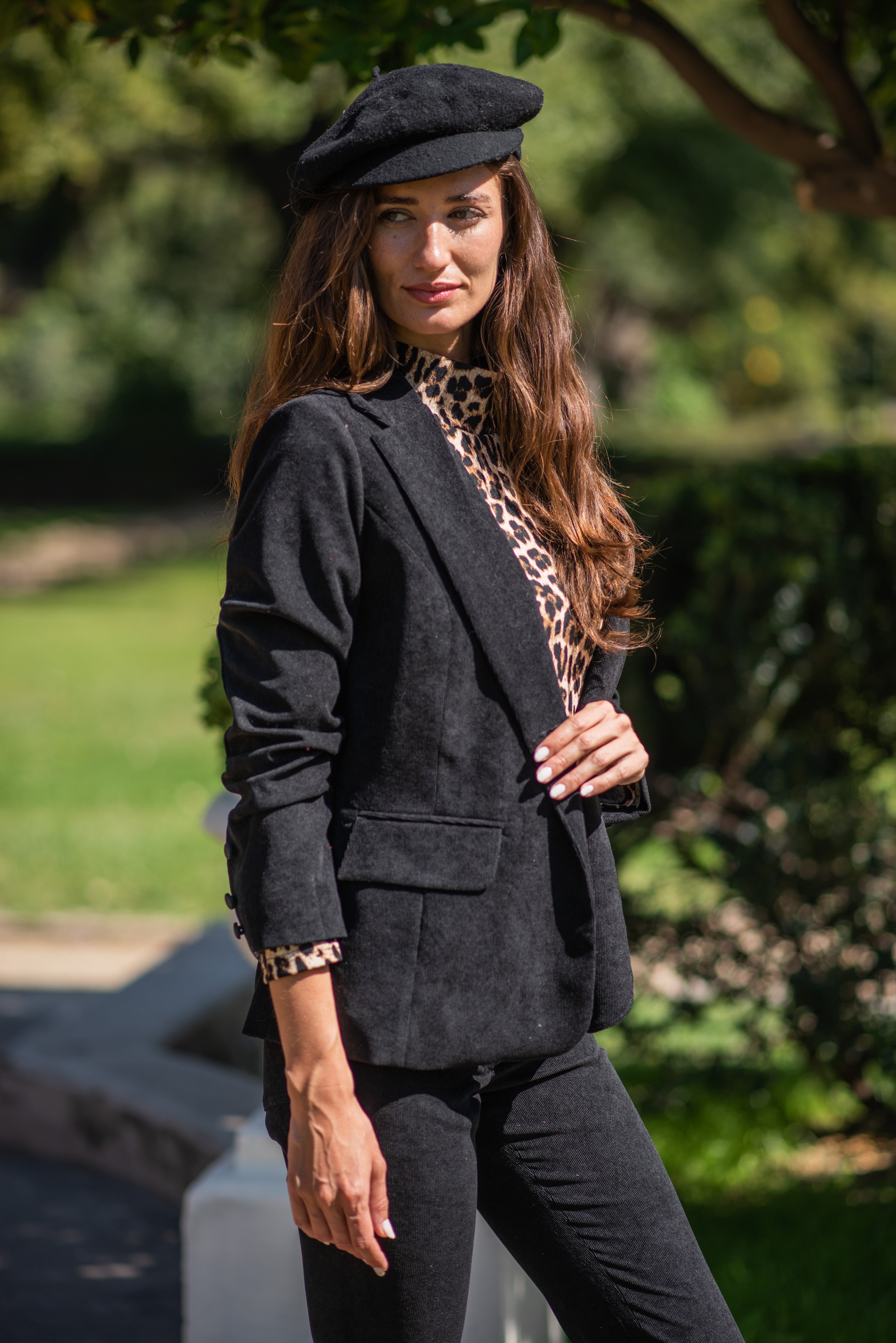 BLAZER COTELÉ CLARA NEGRO