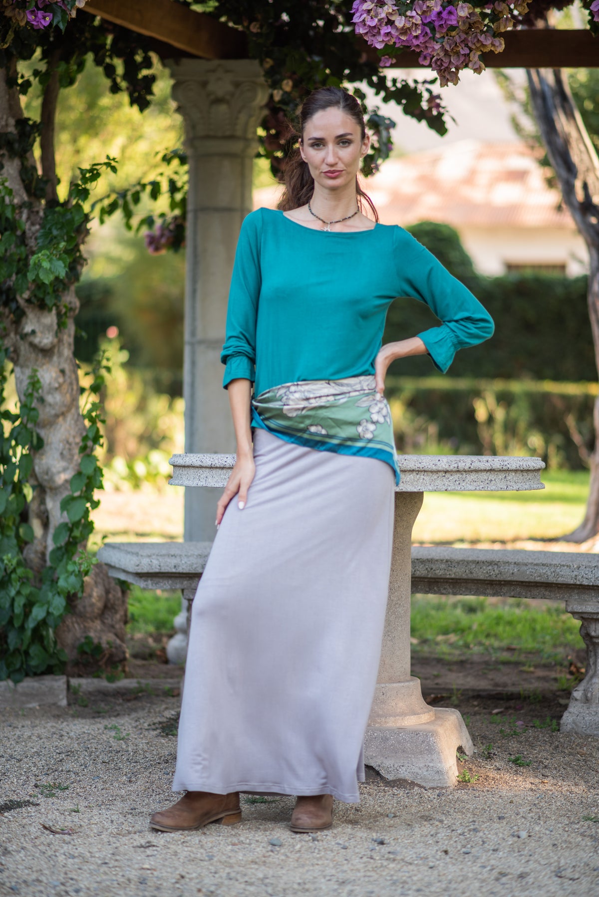FALDA ROSITA ALGODÓN TAUPÉ