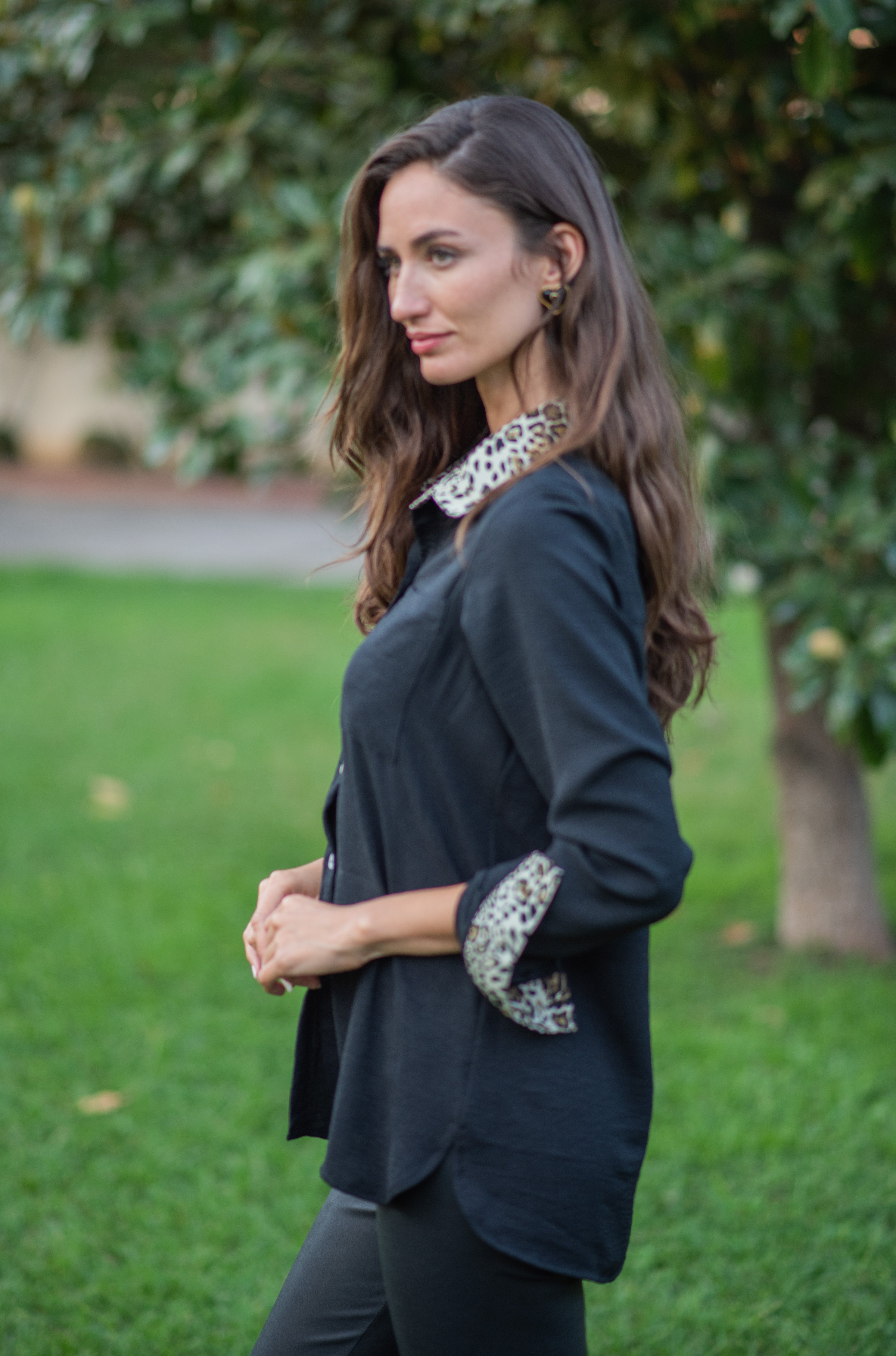 BLUSA ALICIA NEGRO LEOPARDO