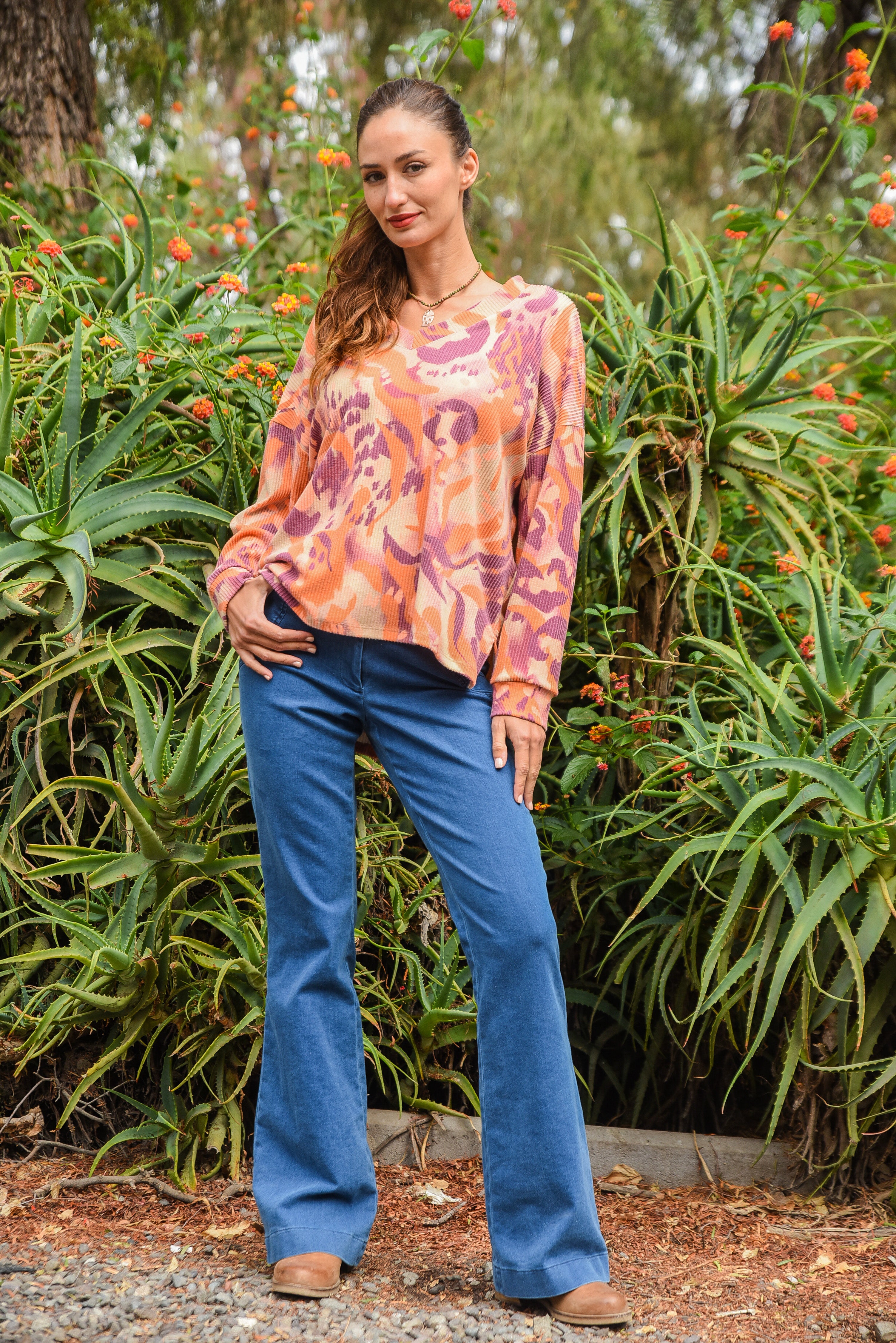 SWEATER CARMIN ESTAMPADO