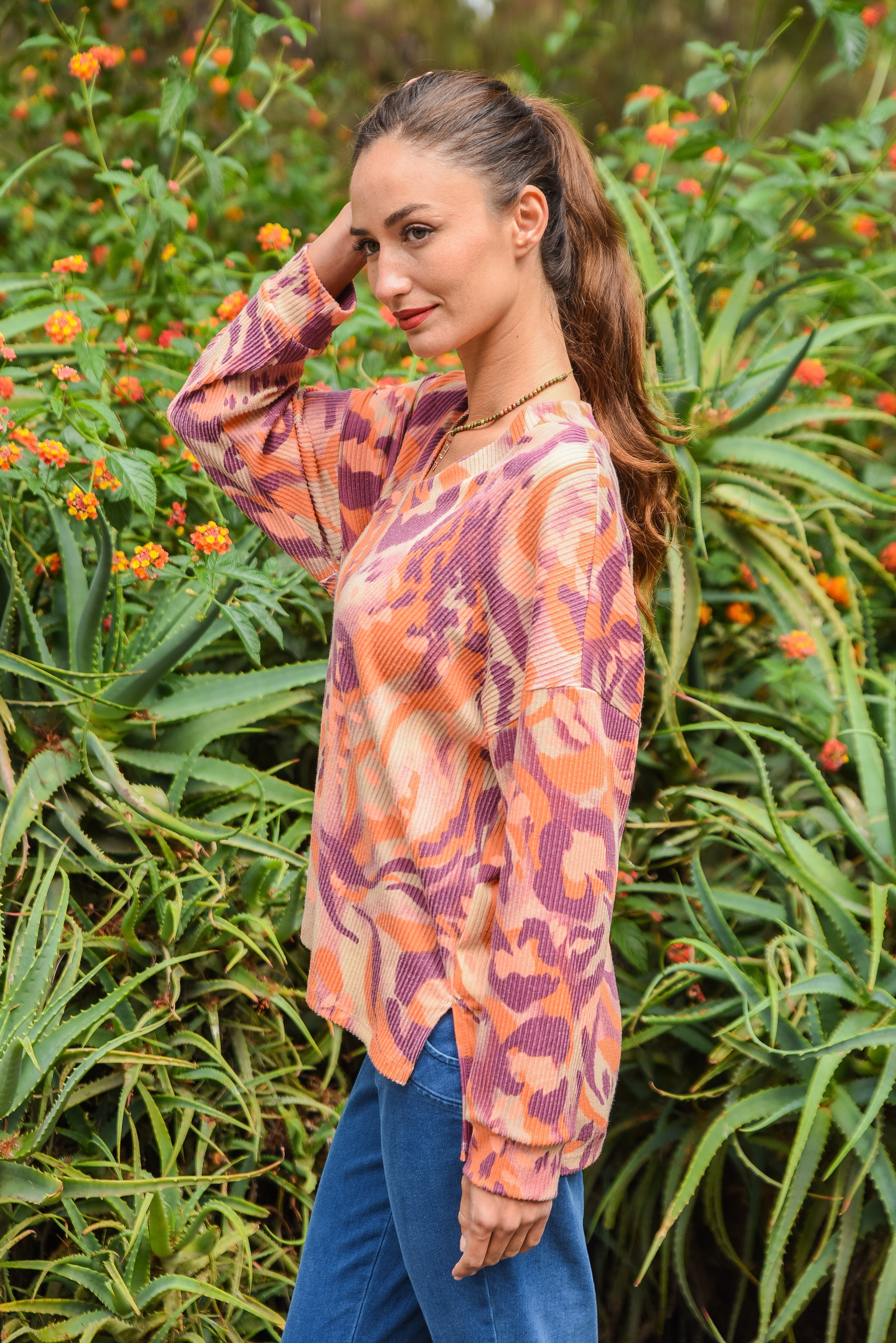 SWEATER CARMIN ESTAMPADO