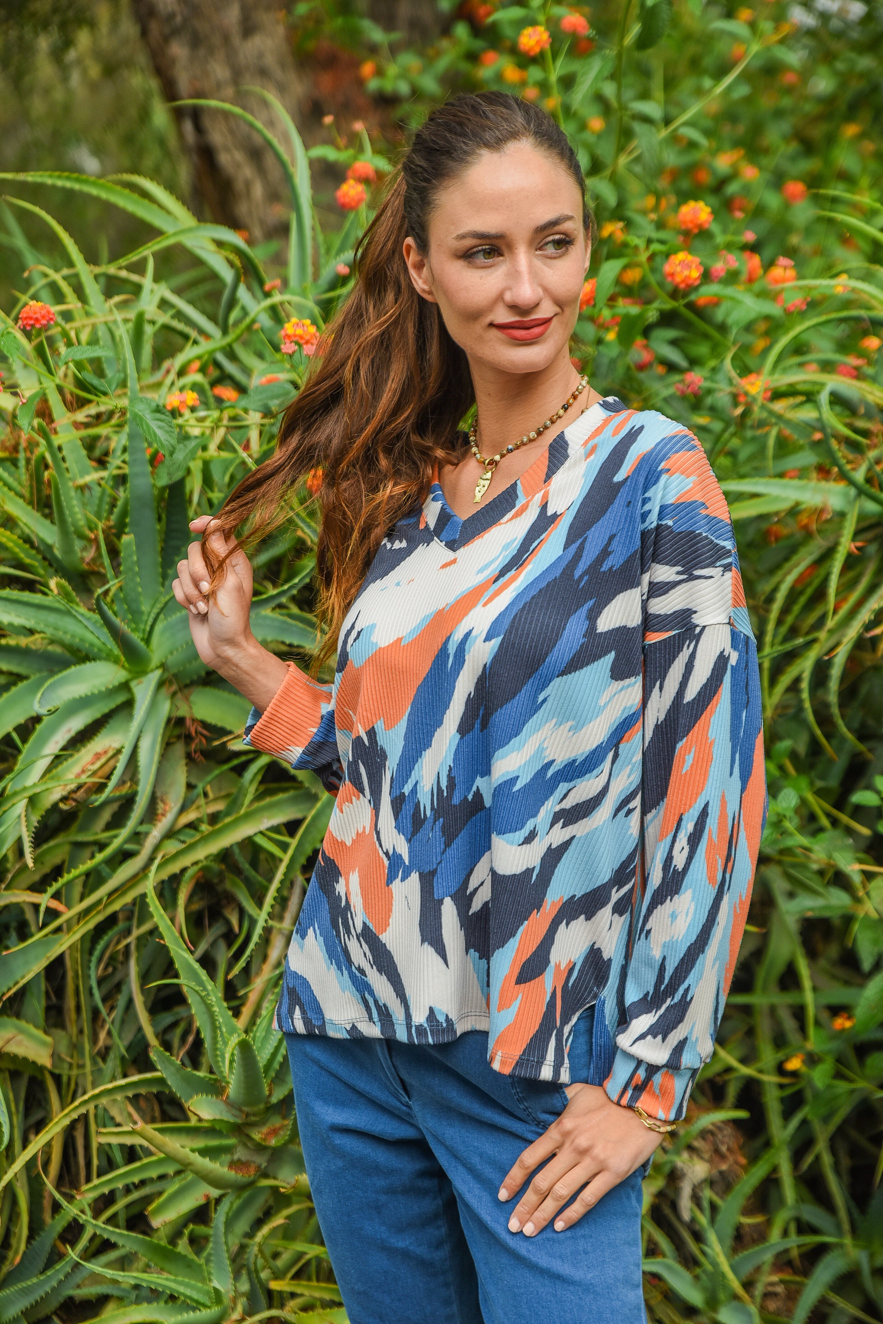 SWEATER CARMIN ESTAMPADO