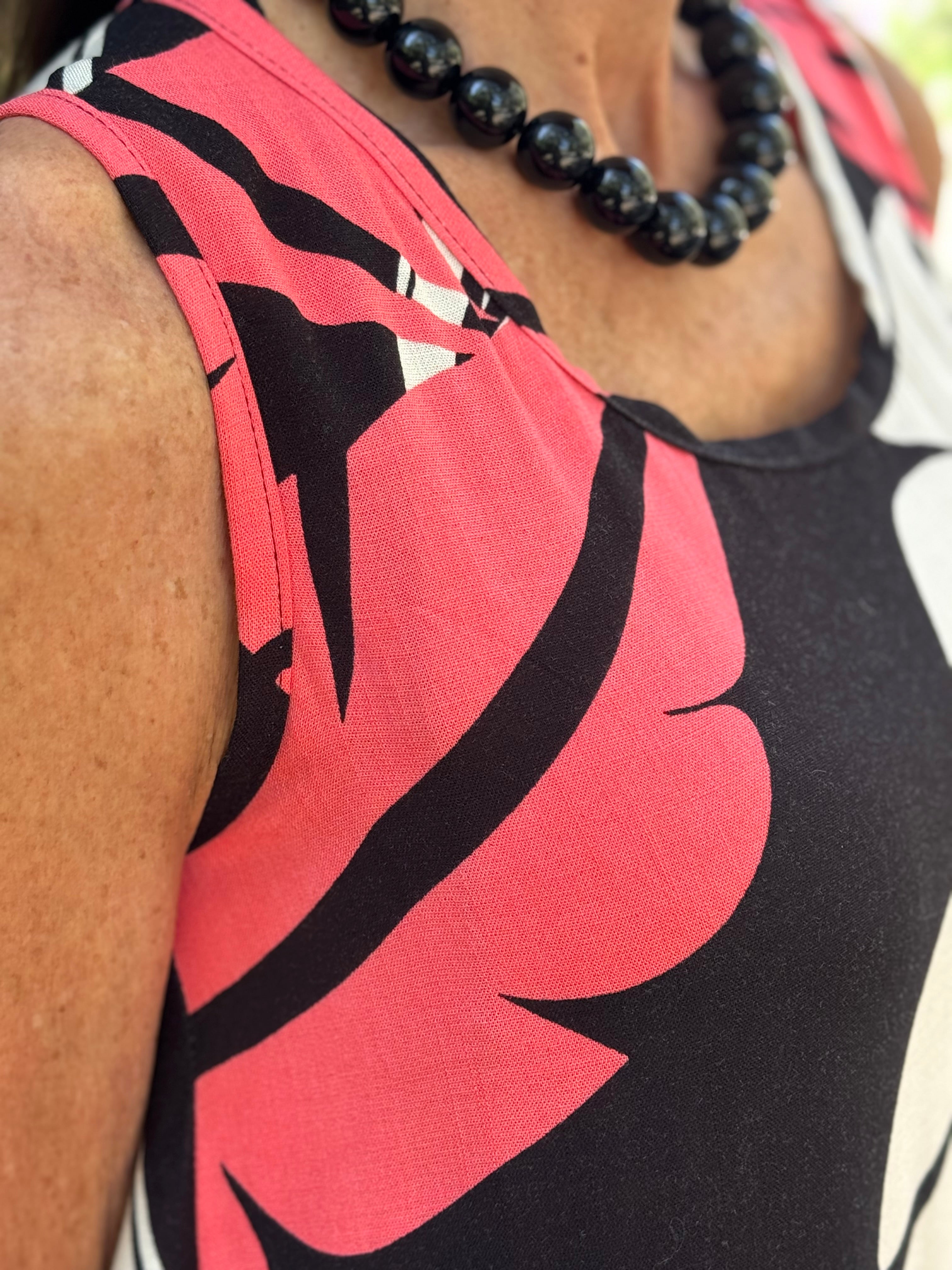 VESTIDO ISA ESTAMPADO CORAL