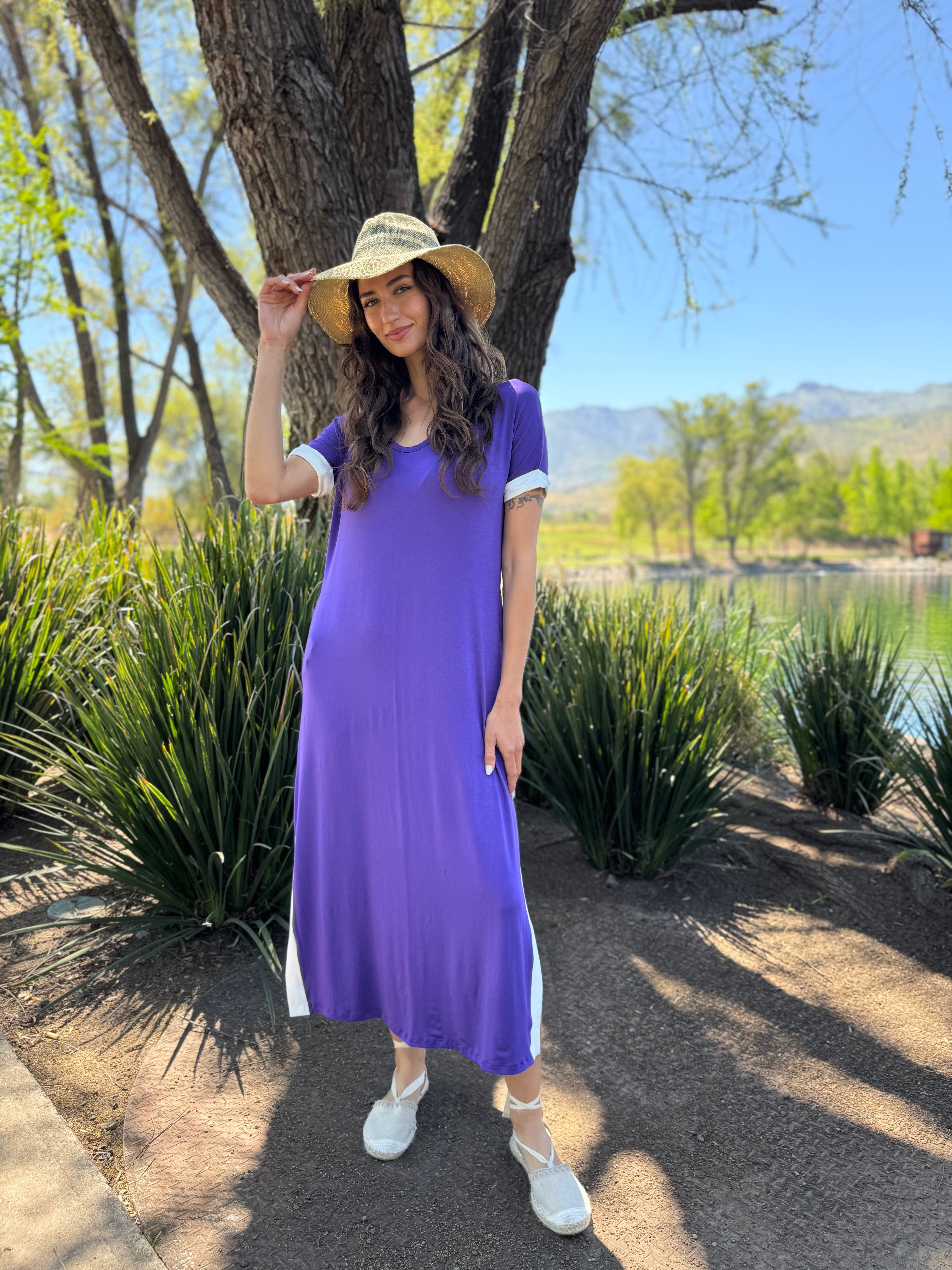 VESTIDO FLORIANÁPOLIS MORADO CRUDO